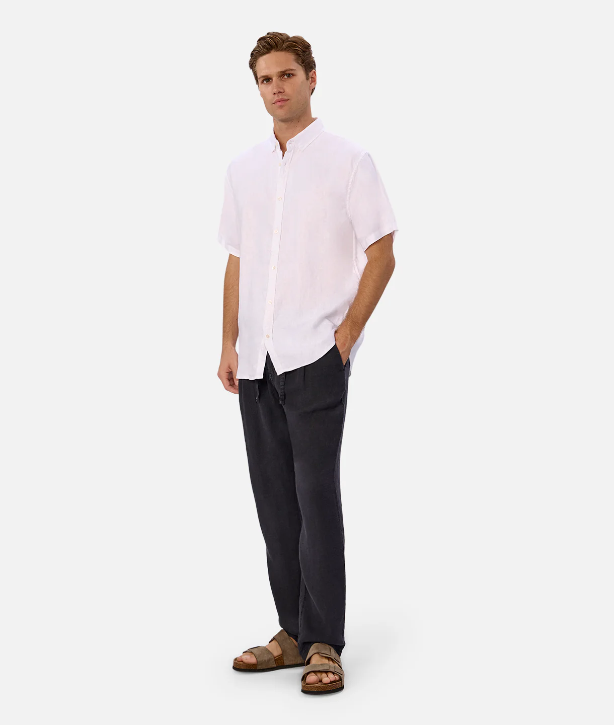 The New Capri Linen Pant - OD Navy - Image 3