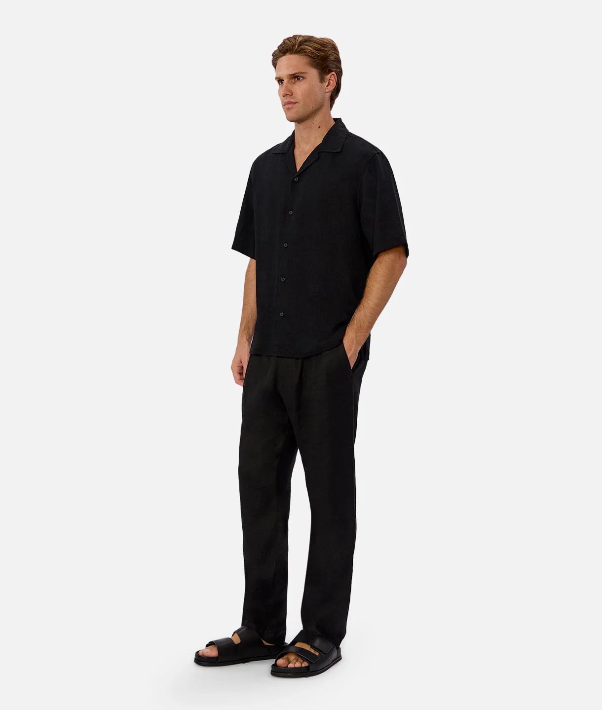 The New Capri Linen Pant - YD Black - Image 5