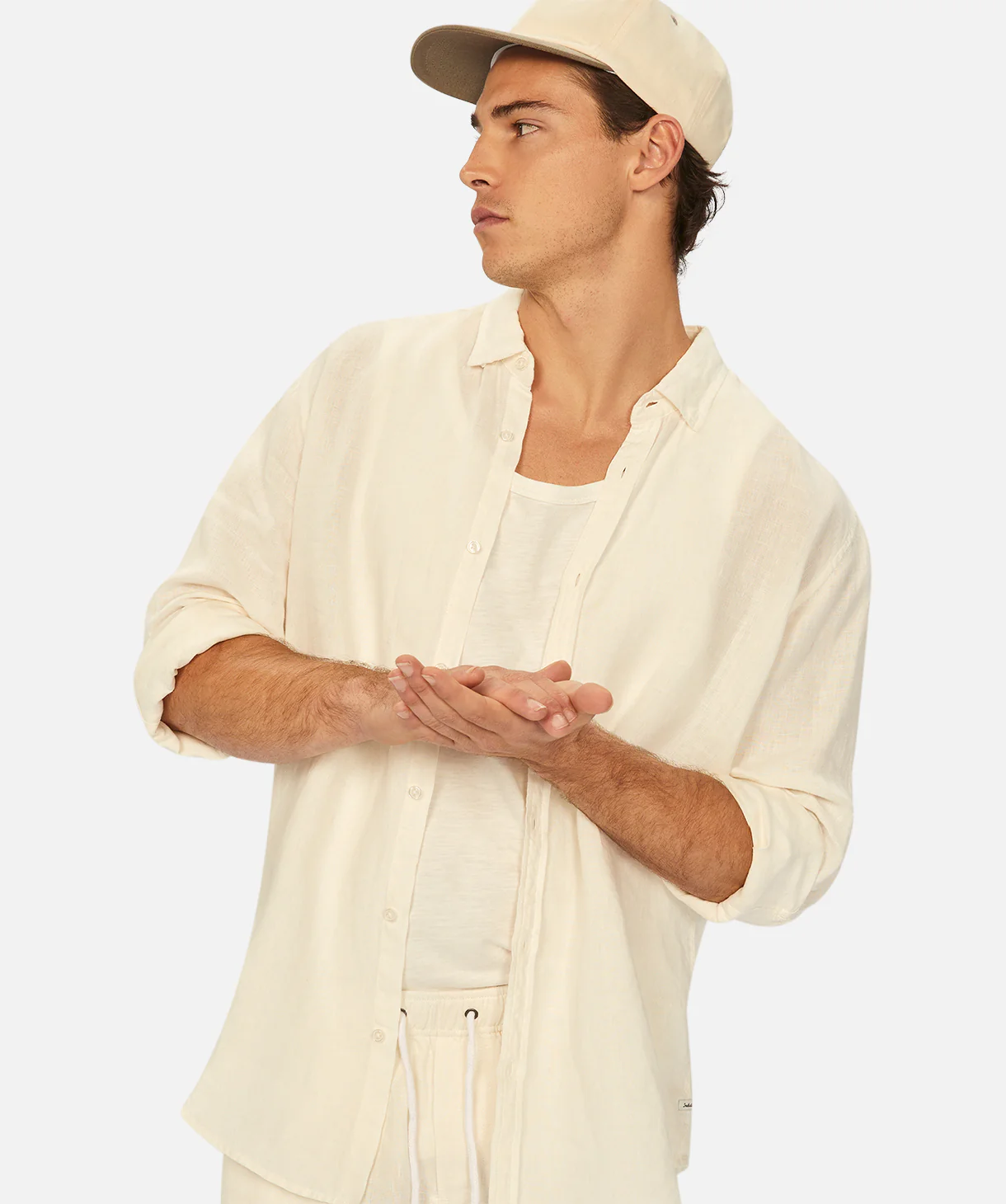 The Tennyson Linen Blend Long Sleeve Shirt - Image 4