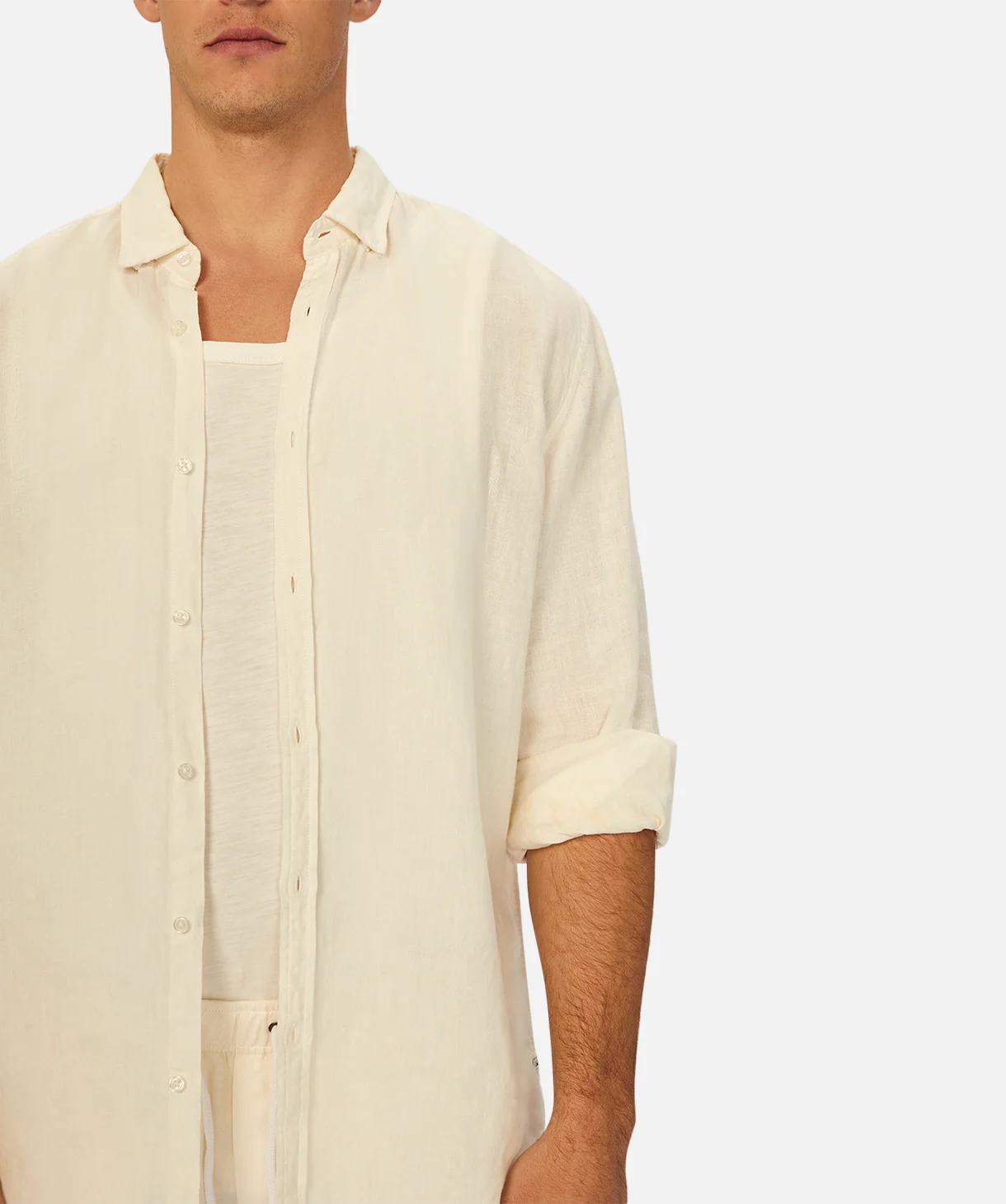 The Tennyson Linen Blend Long Sleeve Shirt - Image 5