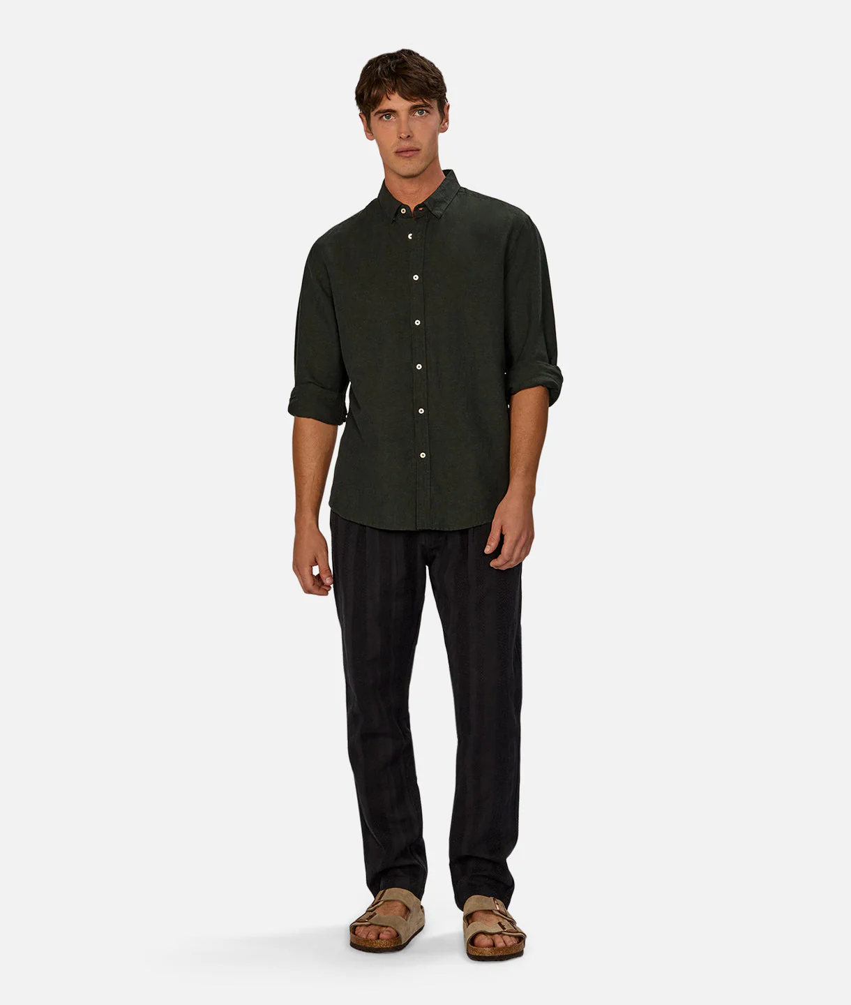 The Tennyson Linen Blend Long Sleeve Shirt - Image 3