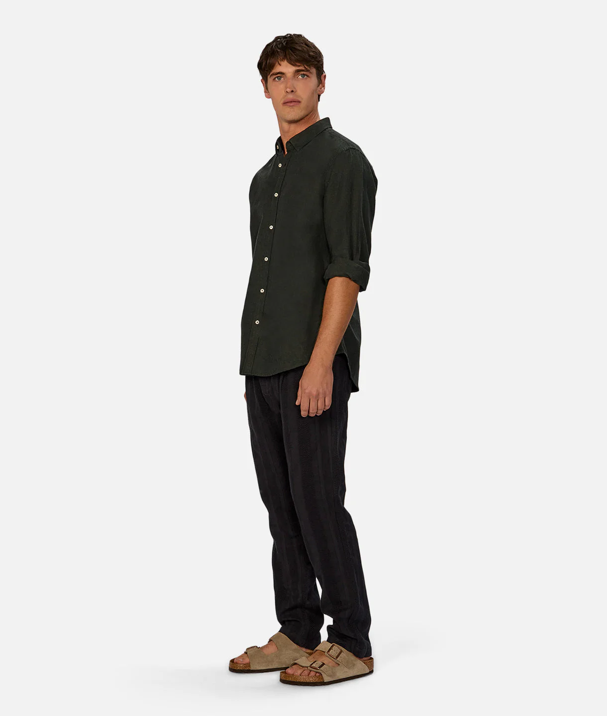 The Tennyson Linen Blend Long Sleeve Shirt - Image 5