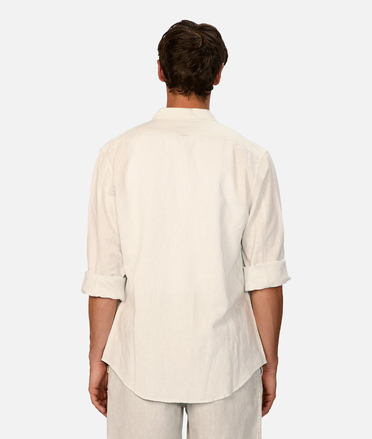 The San Juan Long Sleeve Linen Shirt - Mint/White - Image 6