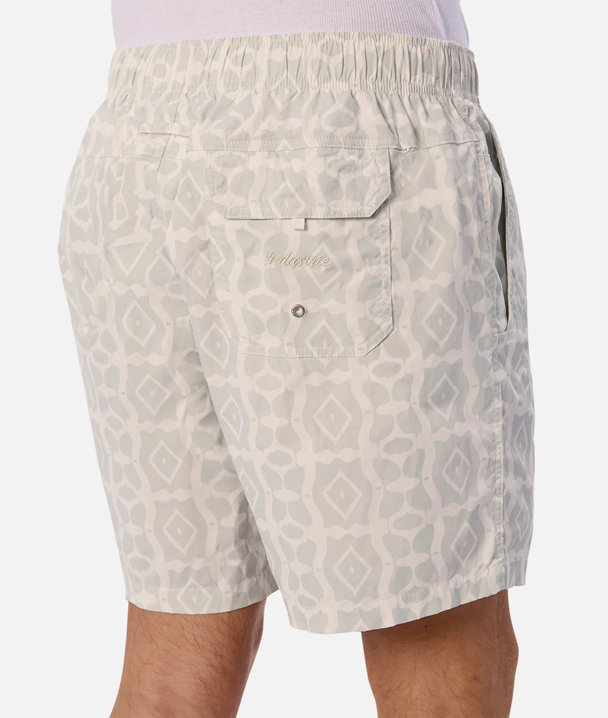 The Saratoga Swim Short - White/Grey - Image 6