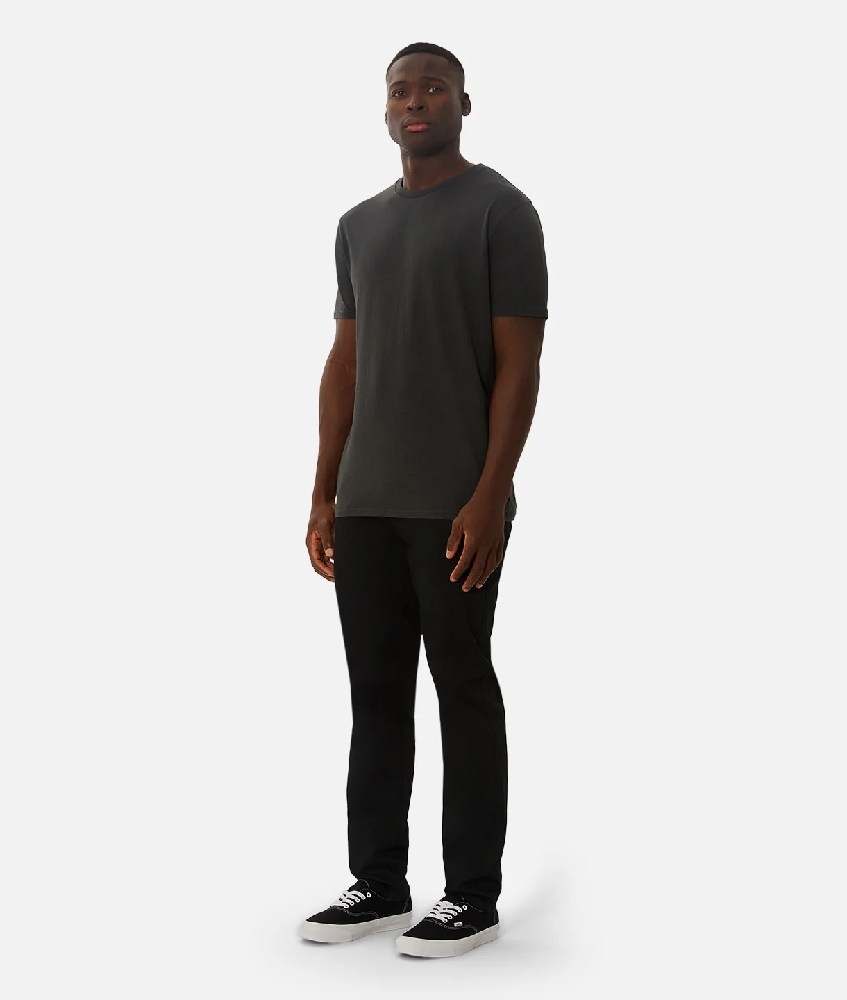 The Basic Classic Crew Neck T-Shirt - PD Black - Image 3