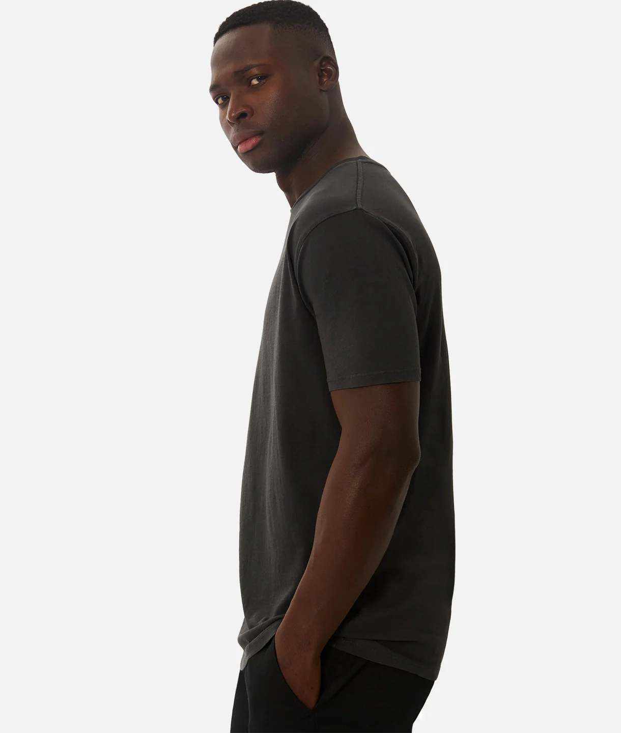 The Basic Classic Crew Neck T-Shirt - PD Black - Image 6