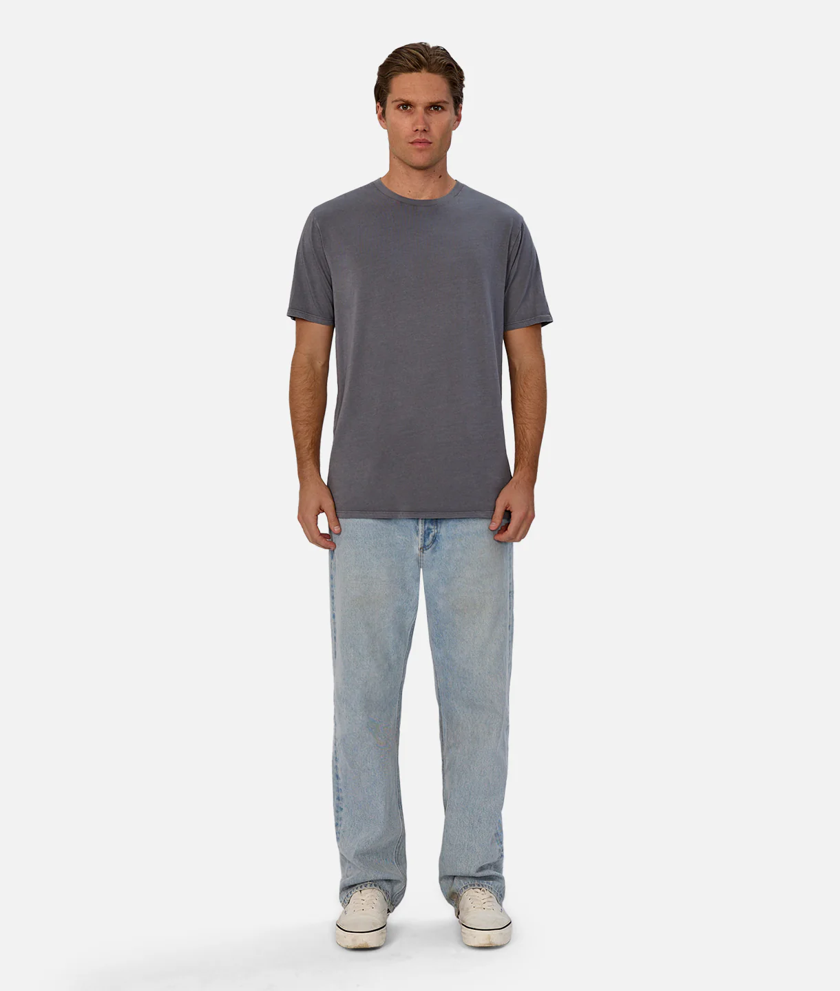 The Basic Classic Crew Neck T-Shirt - PD Slate - Image 4