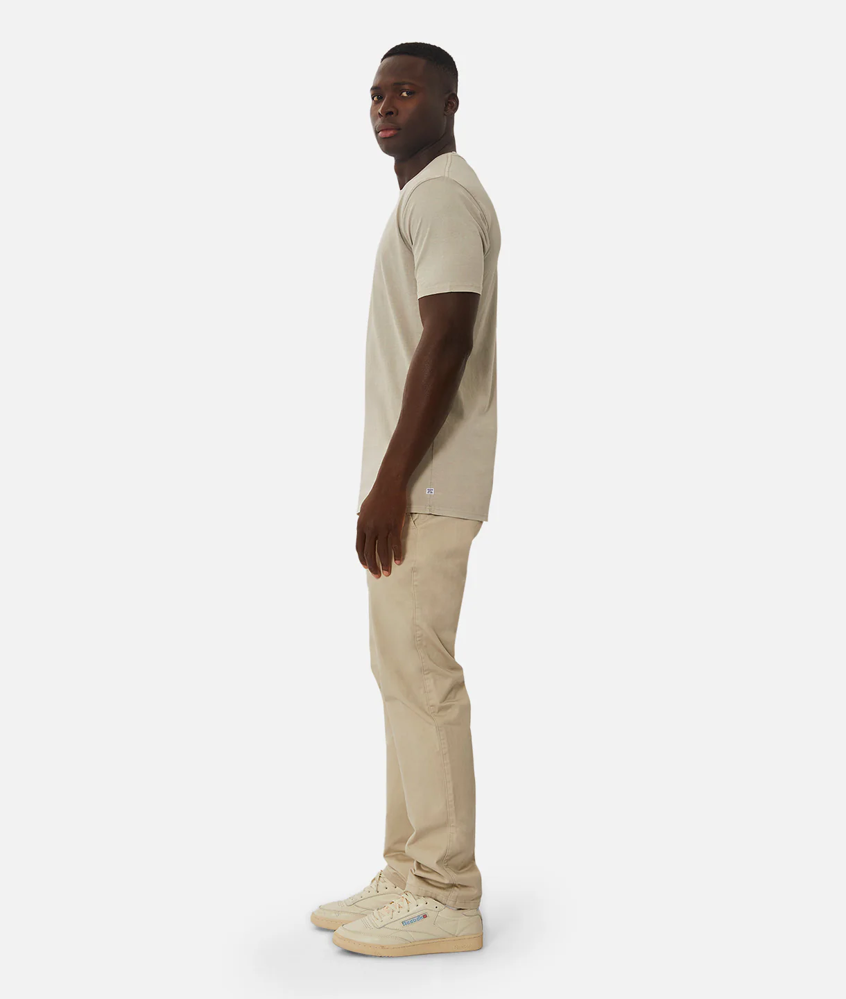 The Basic Classic Crew Neck T-Shirt - OD Stone - Image 4