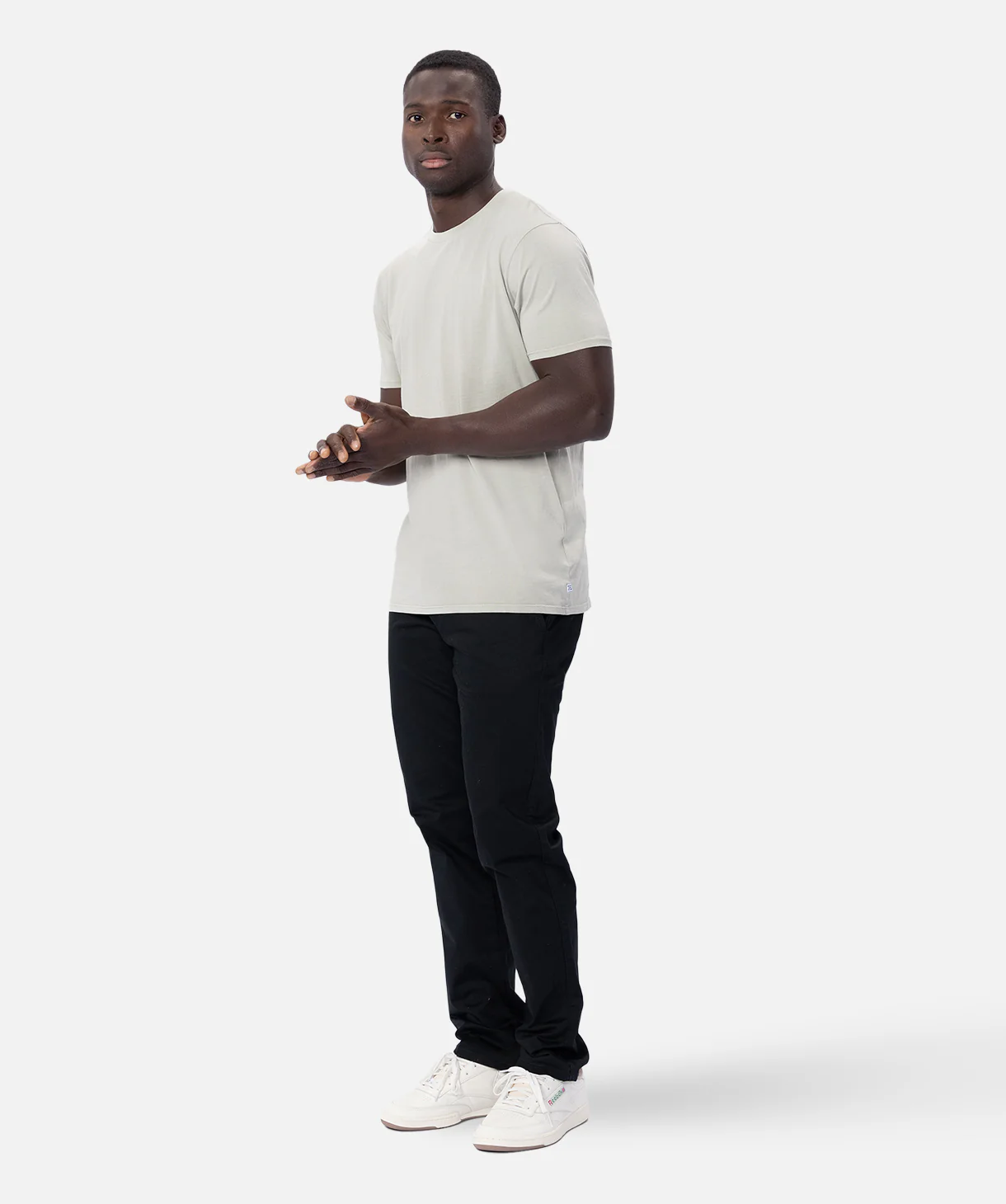 The Basic Classic Crew Neck T-Shirt - Lt Sage - Image 4