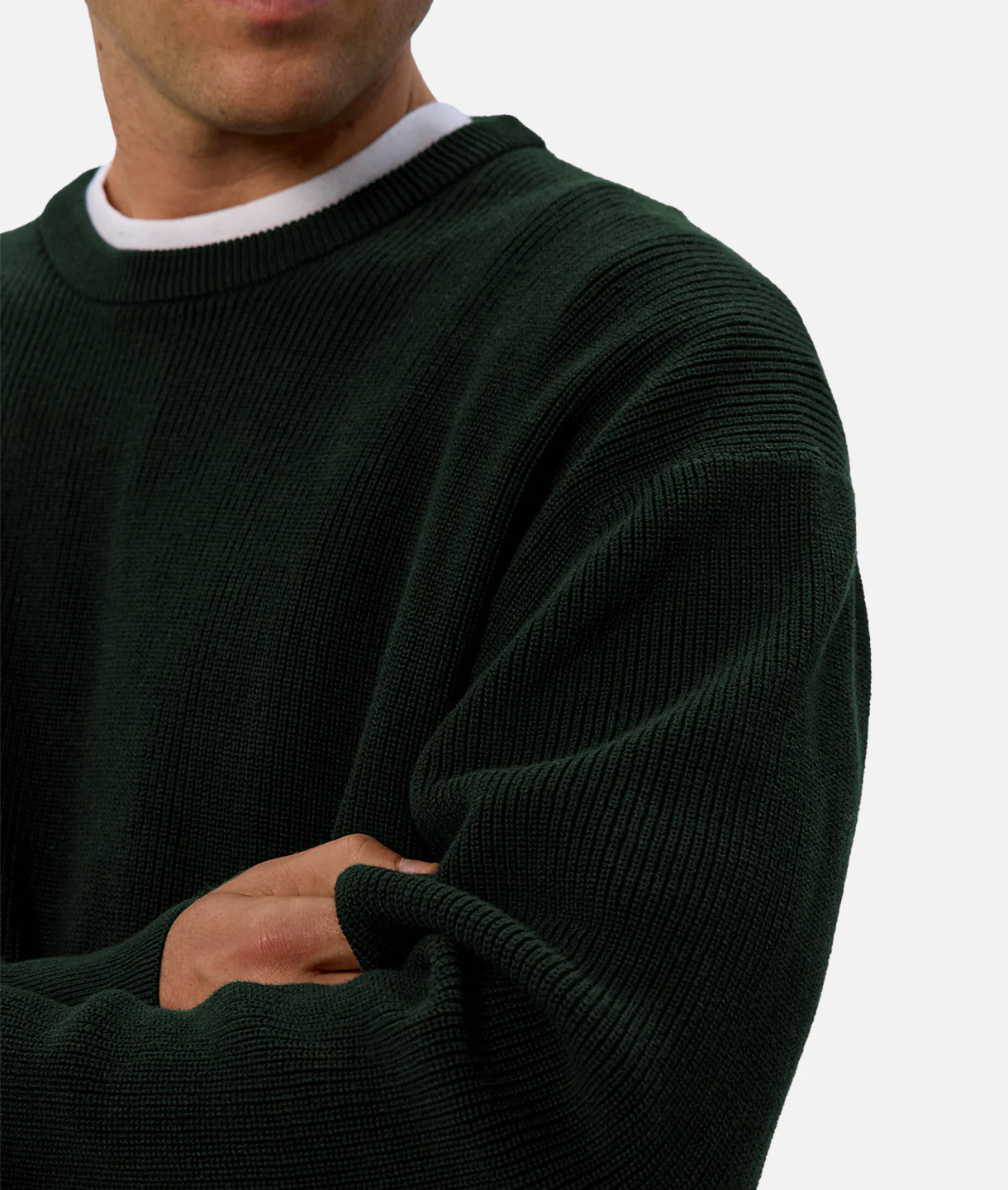 The New England Crew Neck Sweater - Pine - Image 3