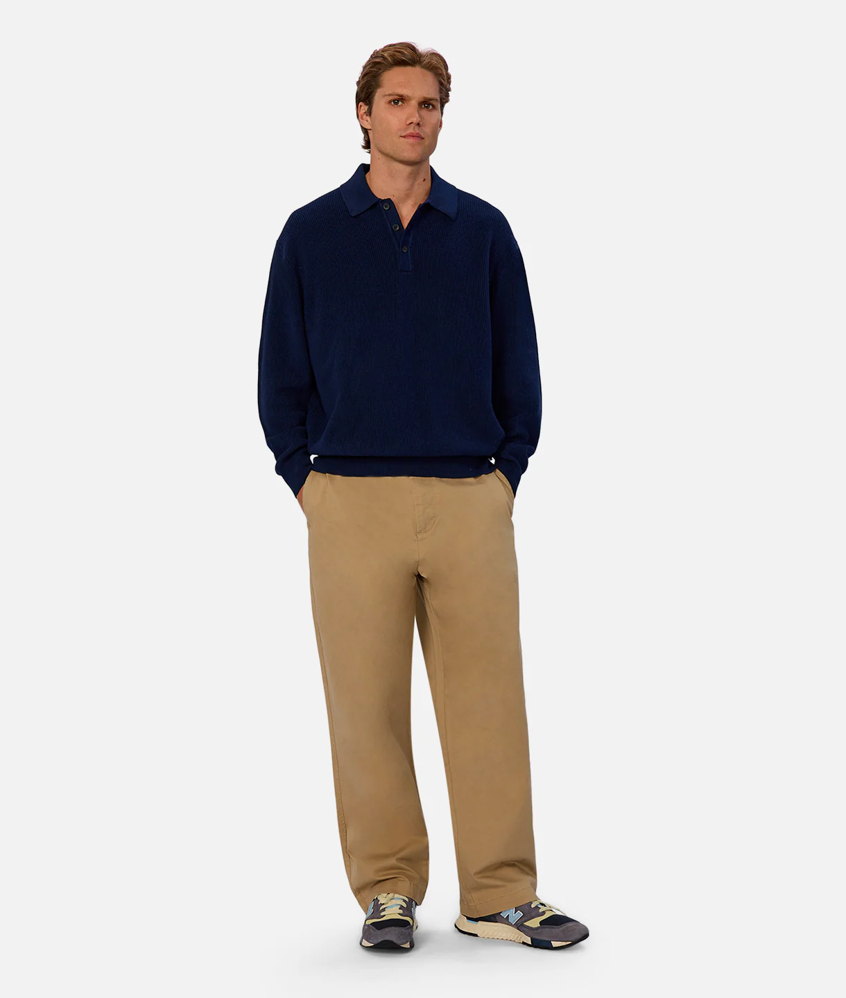 The Hamilton Knitted Polo - Cobalt - Image 4