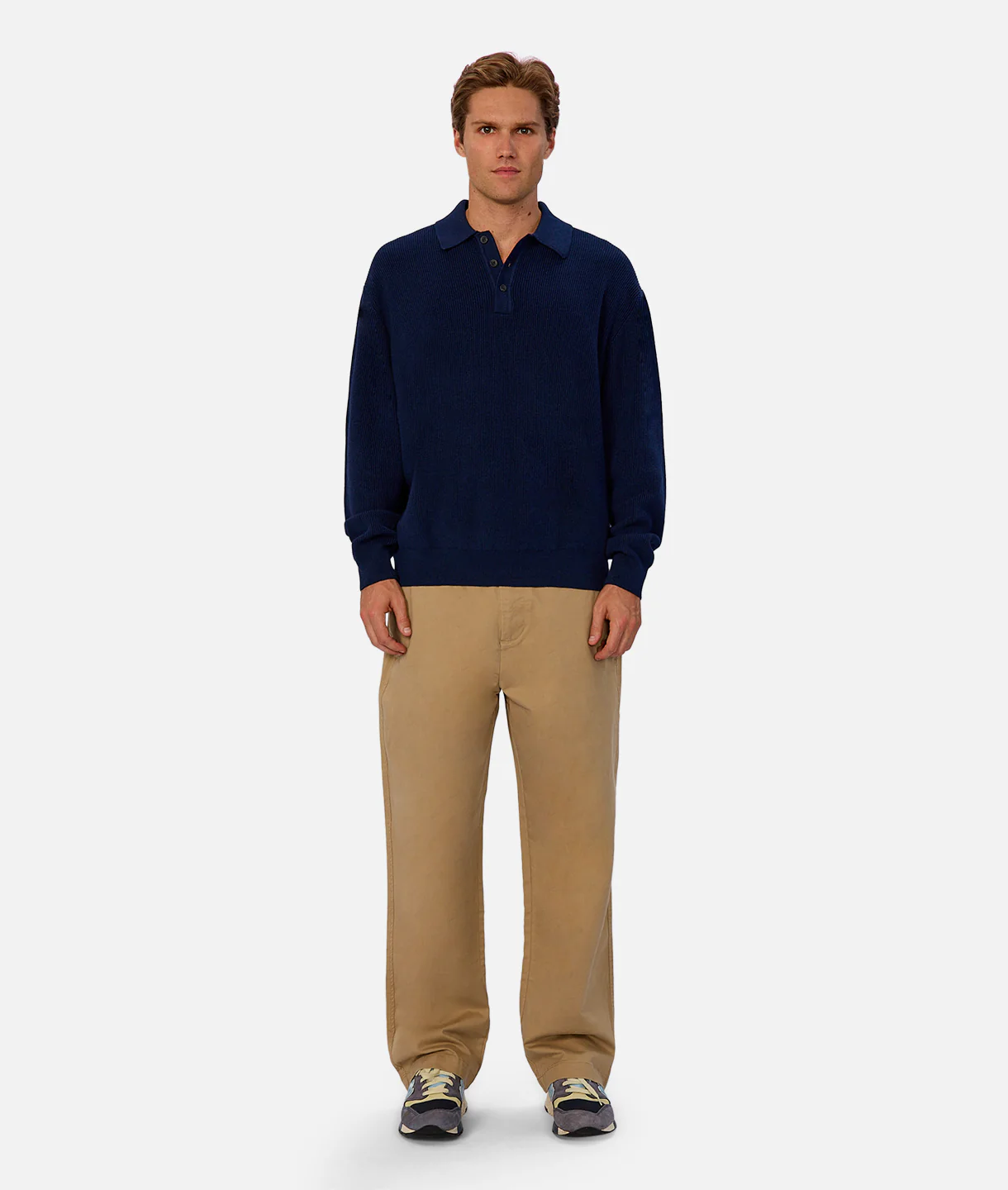 The Hamilton Knitted Polo - Cobalt - Image 7