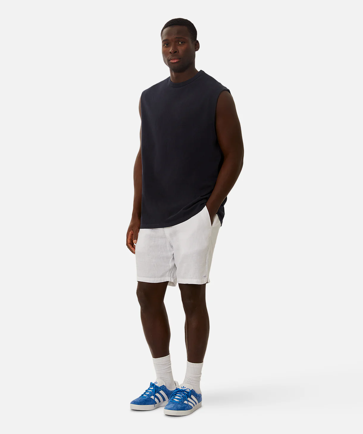 The Del Sur Sleeveless T-Shirt - Dk Navy - Image 3
