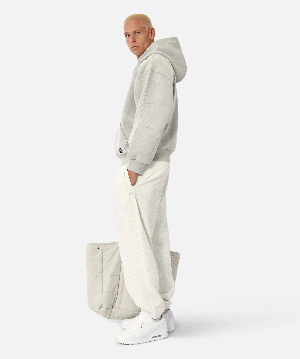 The Easton Pop Over Hoodie - Grey Marle - Image 3