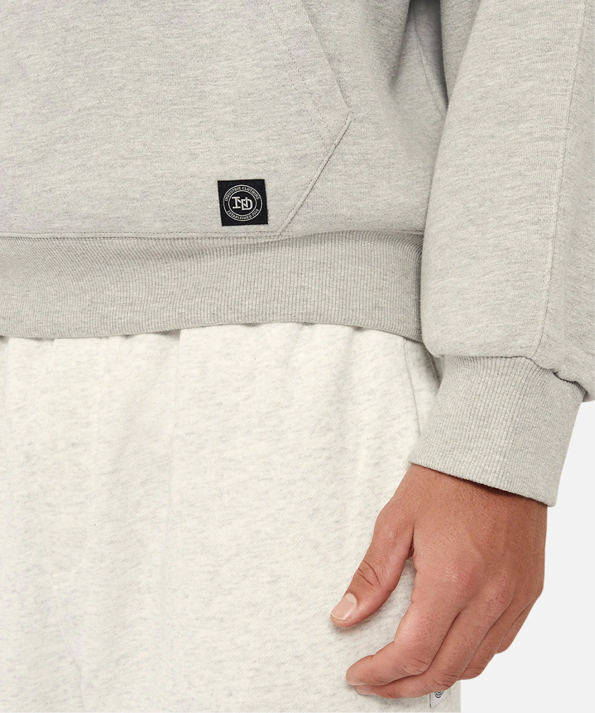 The Easton Pop Over Hoodie - Grey Marle - Image 5