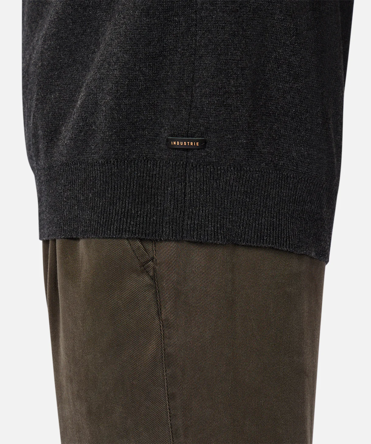 The Lakewood Zip Neck Knit - Charcoal - Image 3