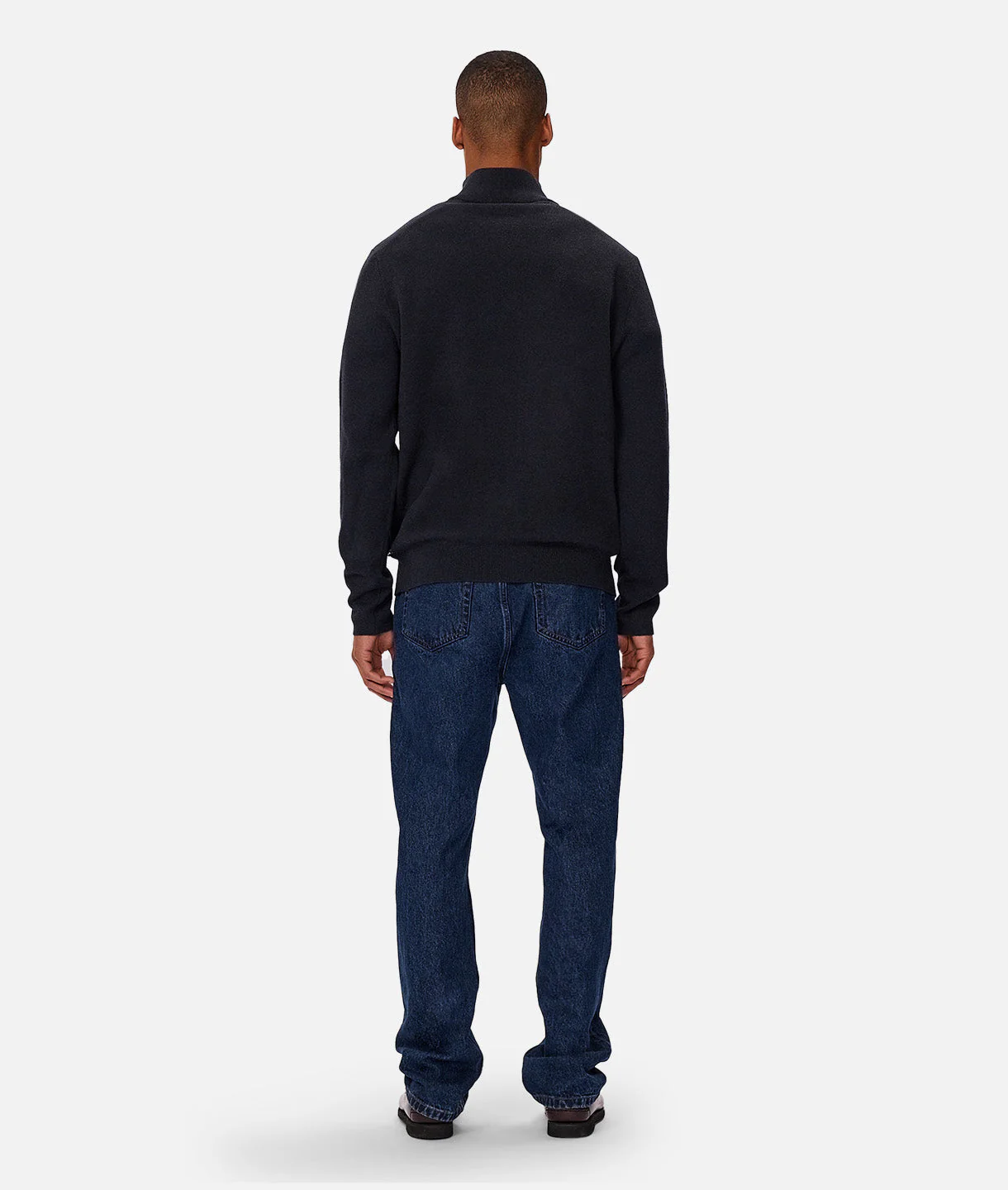 The Lakewood Zip Neck Knit - Dk Navy - Image 4