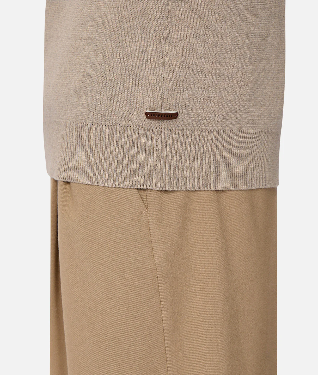 The Lakewood Zip Neck Knit - Wheat Marle - Image 8