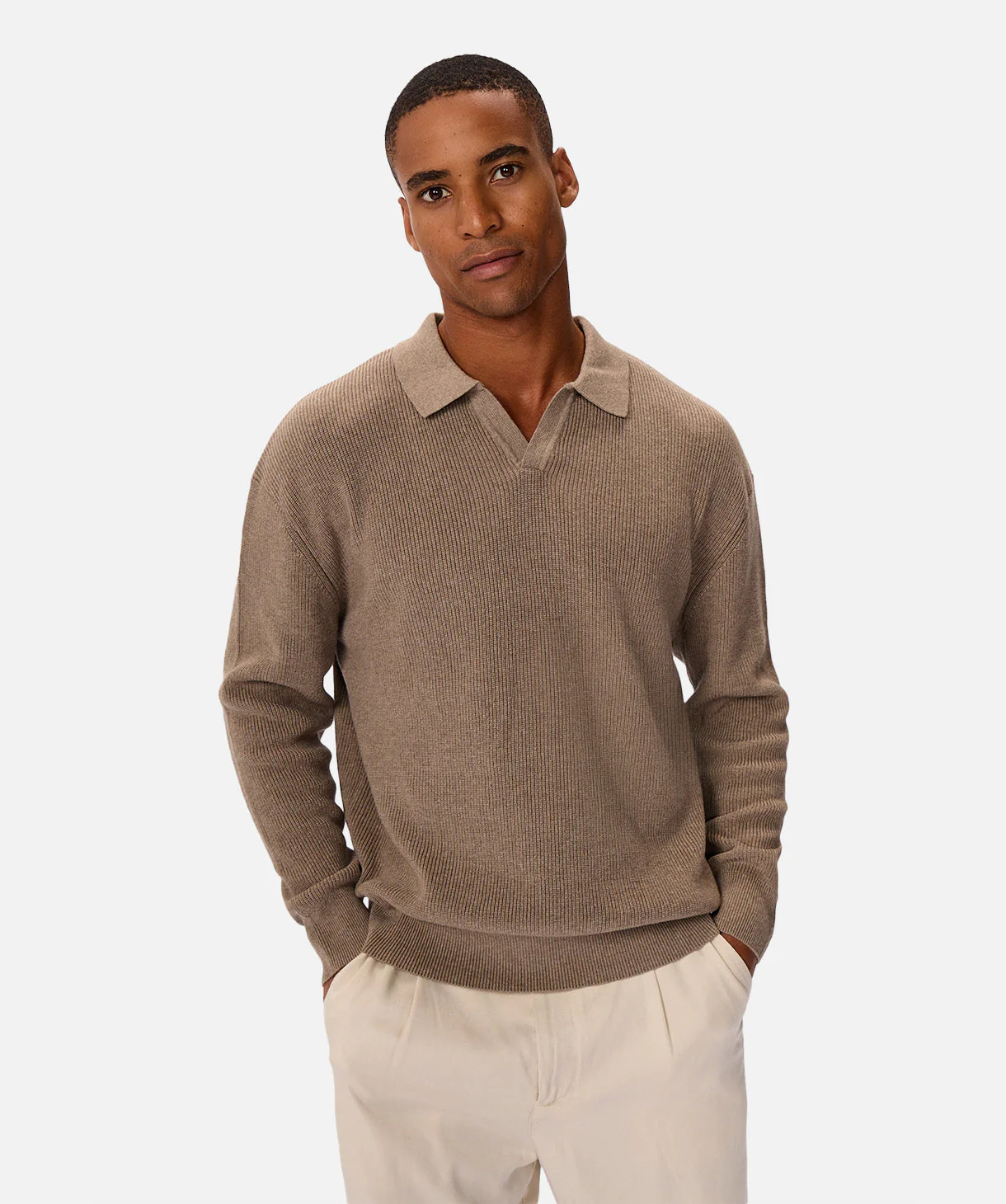 The New England Polo Sweater - Walnut - Image 10