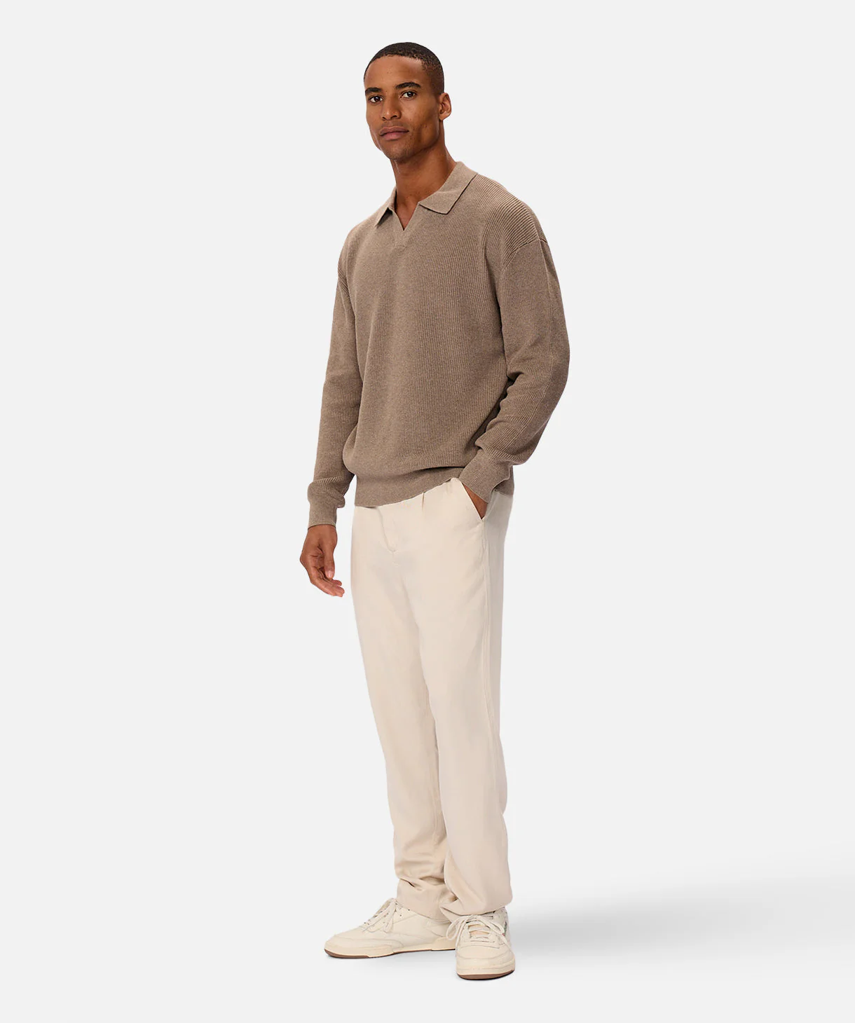 The New England Polo Sweater - Walnut - Image 4