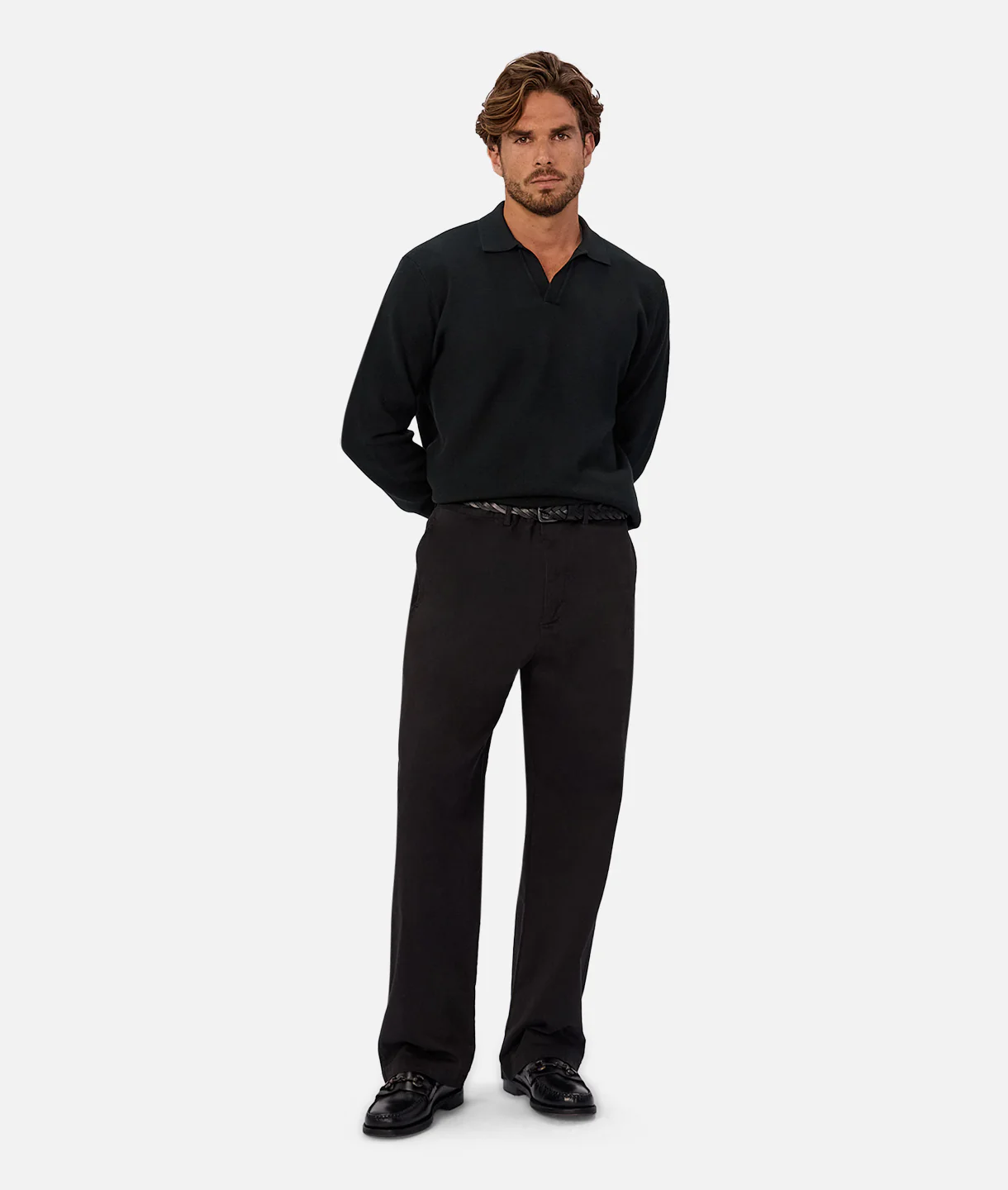 The Wynslow Polo Sweater - Pine - Image 2