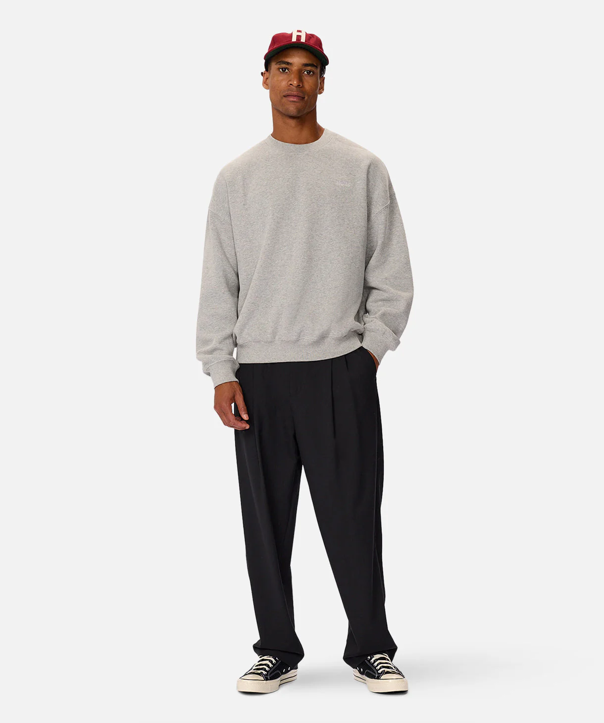 The Del Sur Marle Sweat - Mid Grey Marle - Image 3