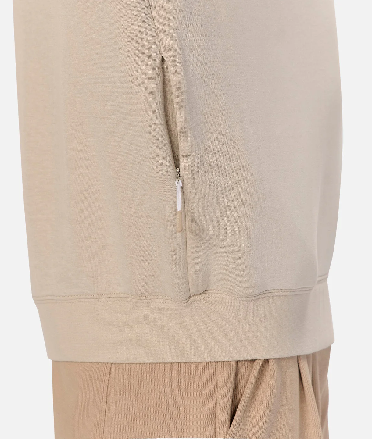 The Manning Quarter Zip Sweatshirt - Stone Heather - Image 6