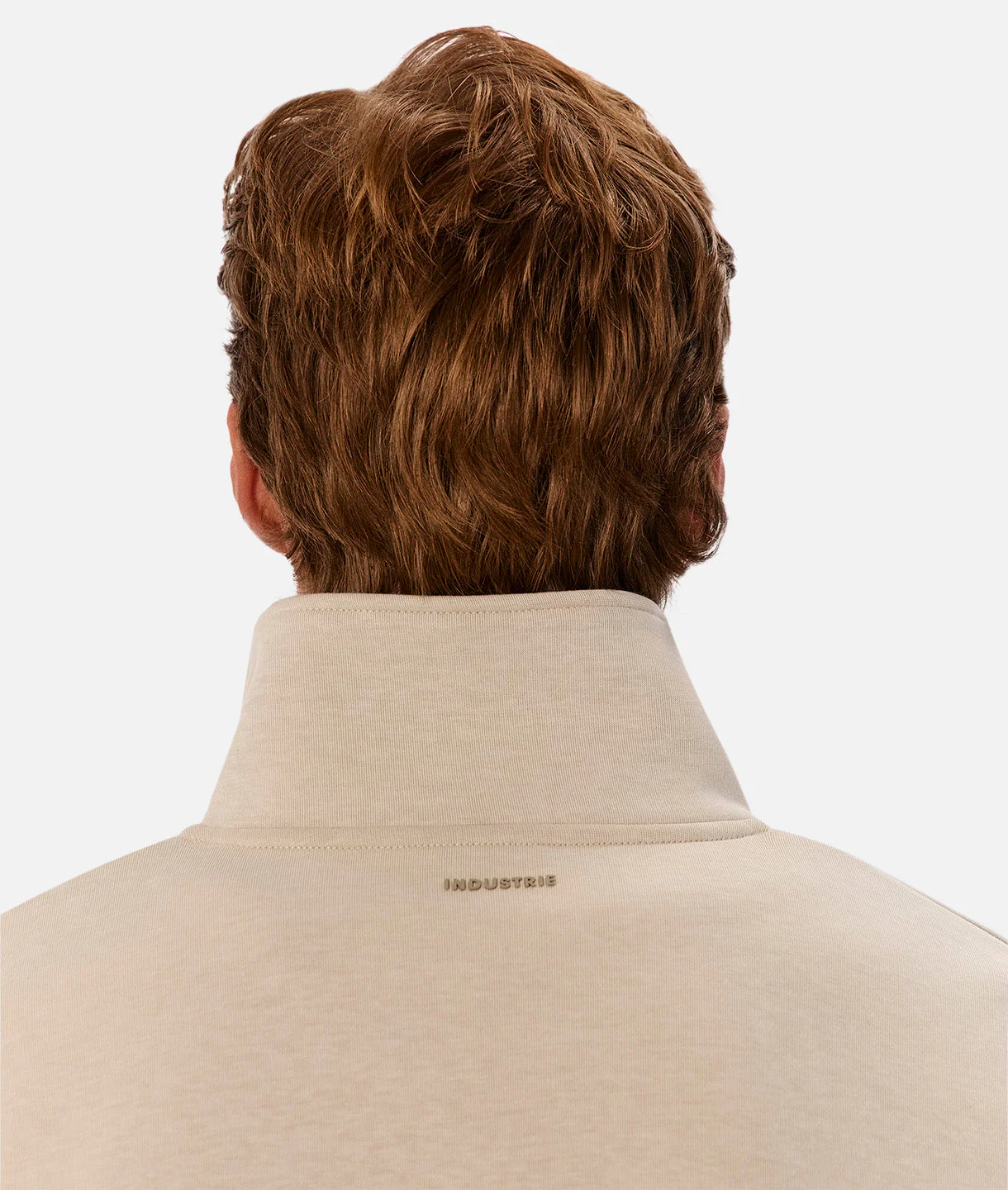 The Manning Quarter Zip Sweatshirt - Stone Heather - Image 8