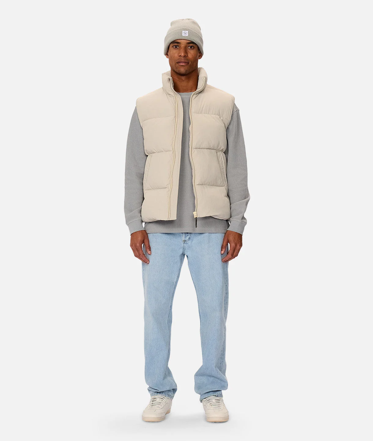 The Busan Puffer Vest - Stone - Image 3