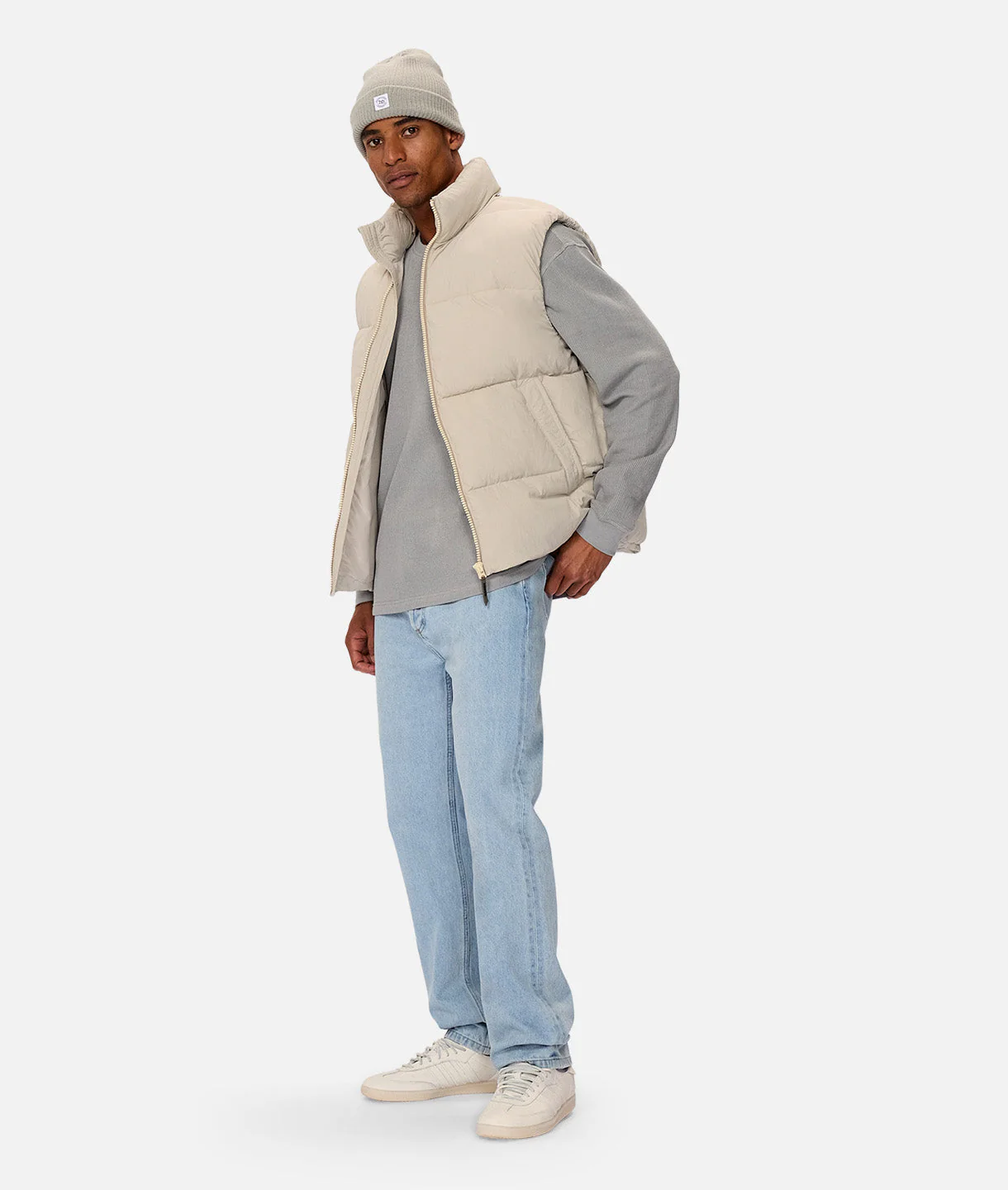 The Busan Puffer Vest - Stone - Image 4