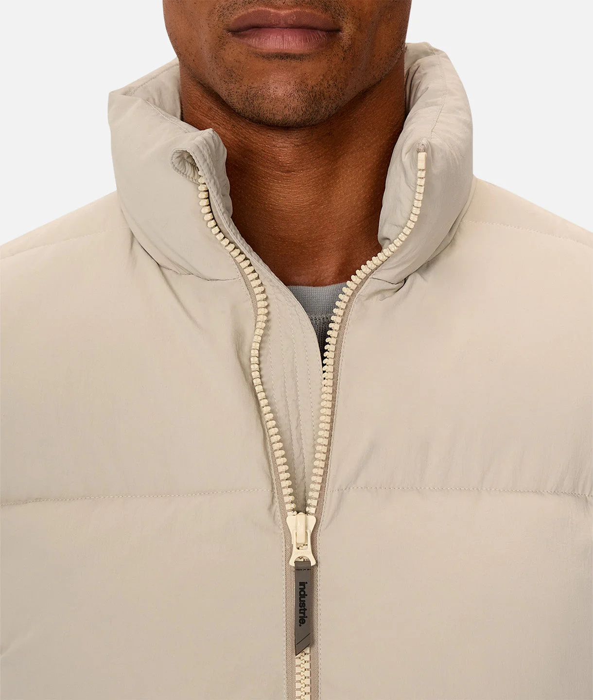 The Busan Puffer Vest - Stone - Image 8