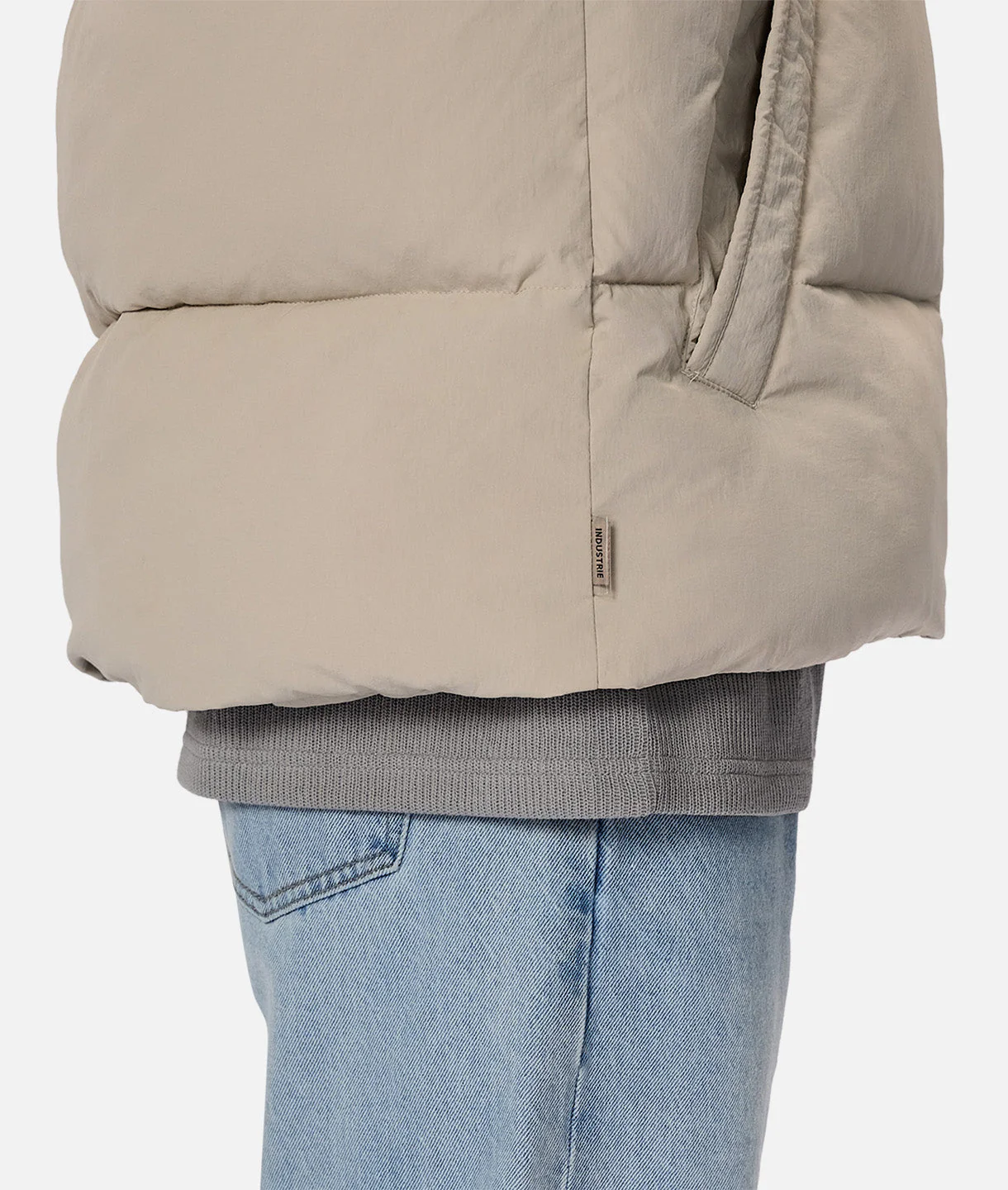 The Busan Puffer Vest - Stone - Image 9