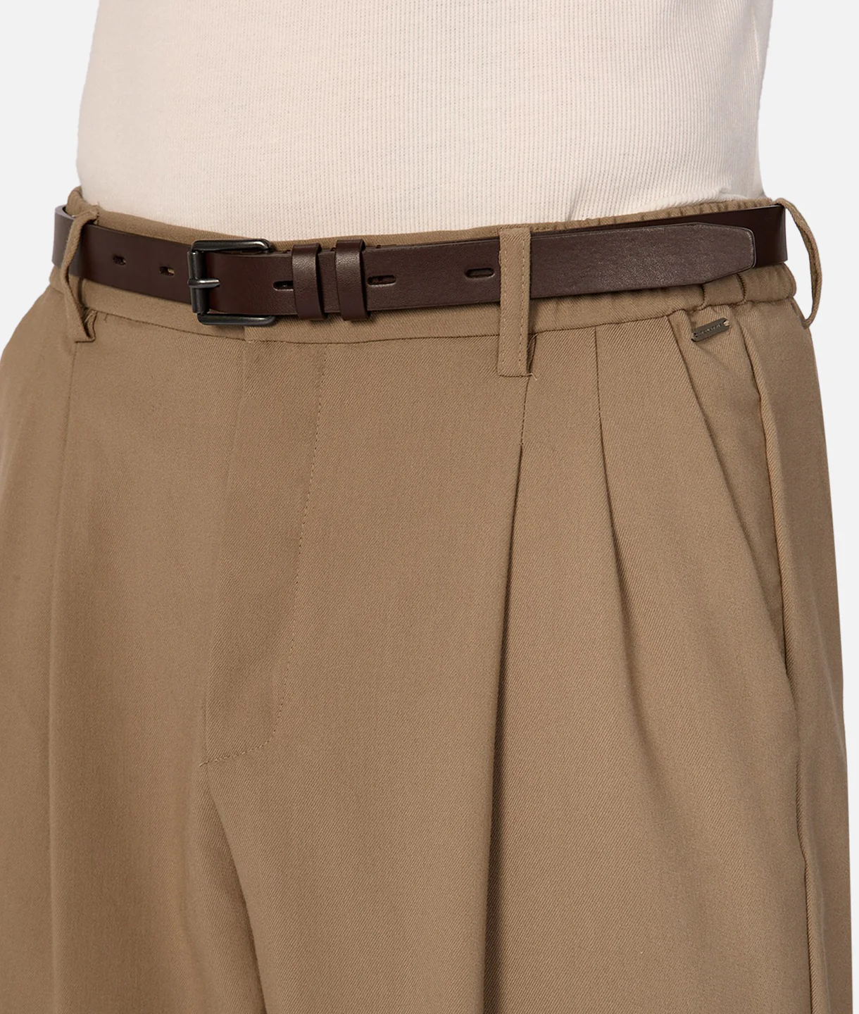 Slim PU Belt - Brown - Image 3