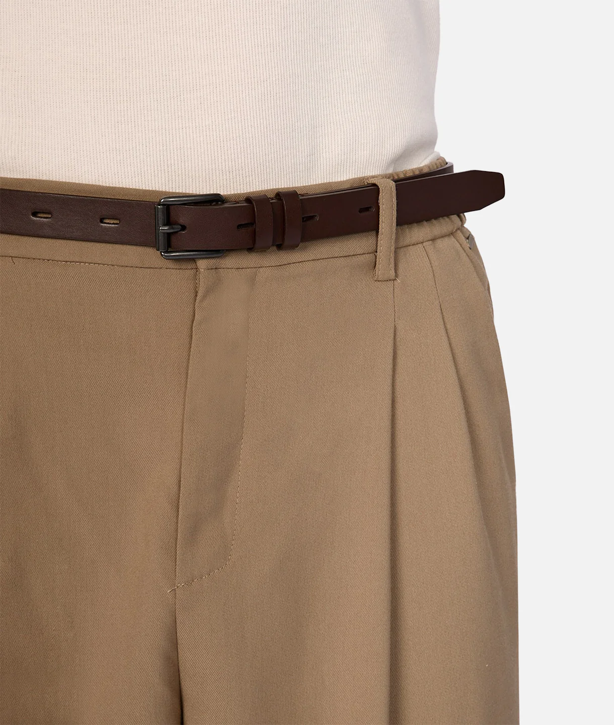 Slim PU Belt - Brown - Image 4