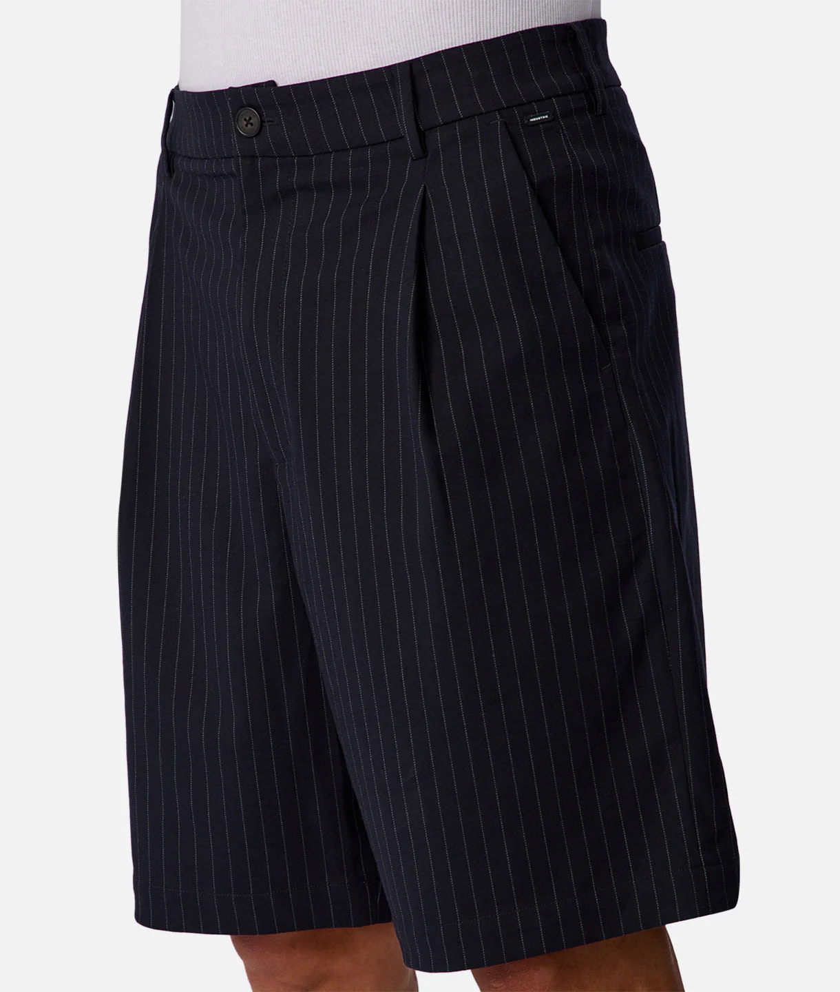 The Pinstripe Lusso Short - Navy Grey - Image 7