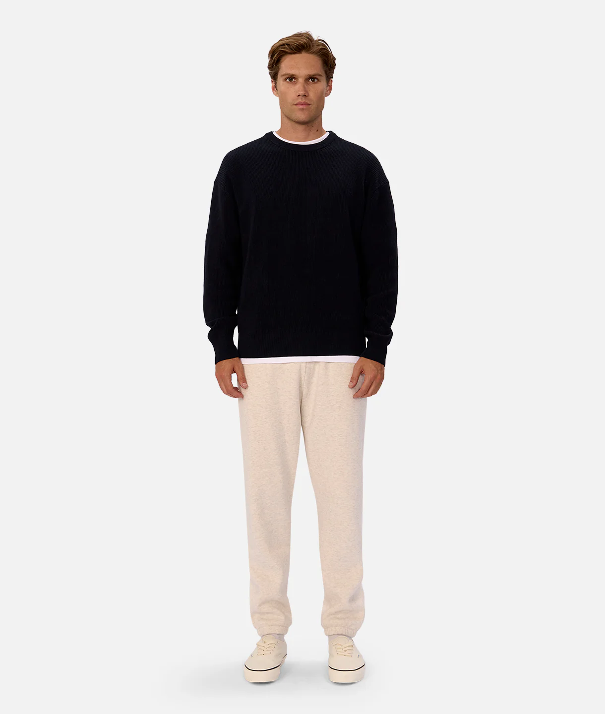 The New Del Sur Marle Sweatpant - Oat Melange - Image 5