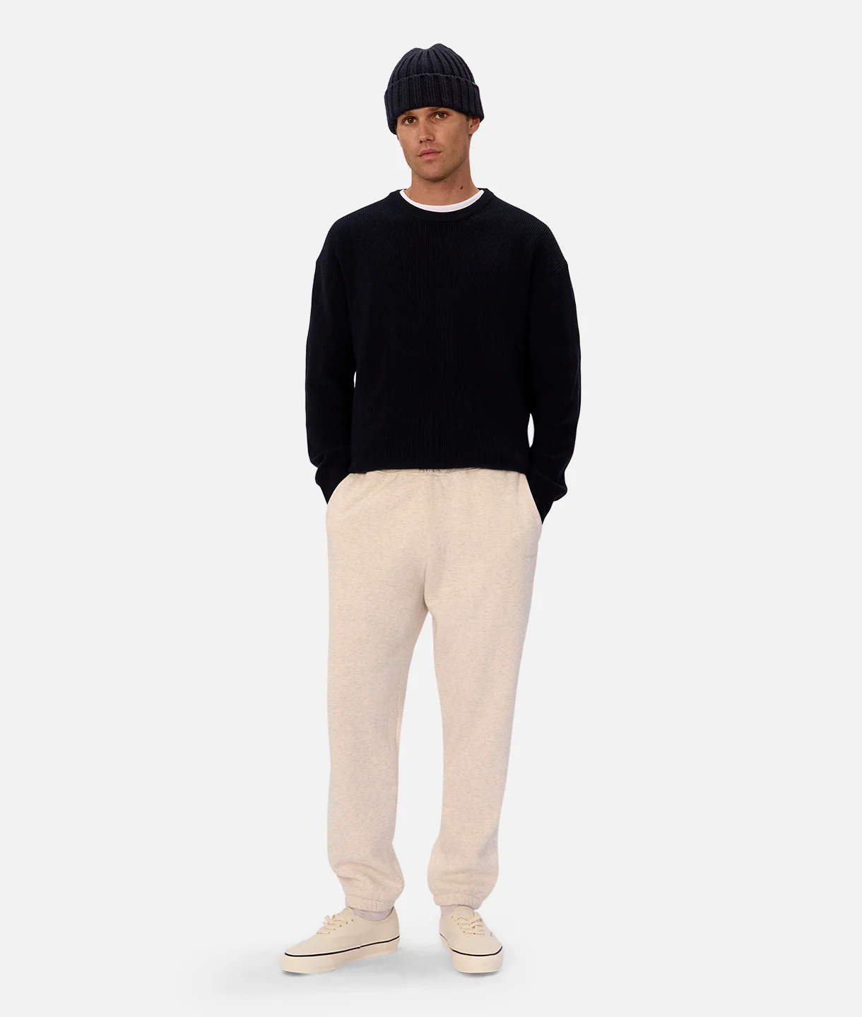 The New Del Sur Marle Sweatpant - Oat Melange - Image 6