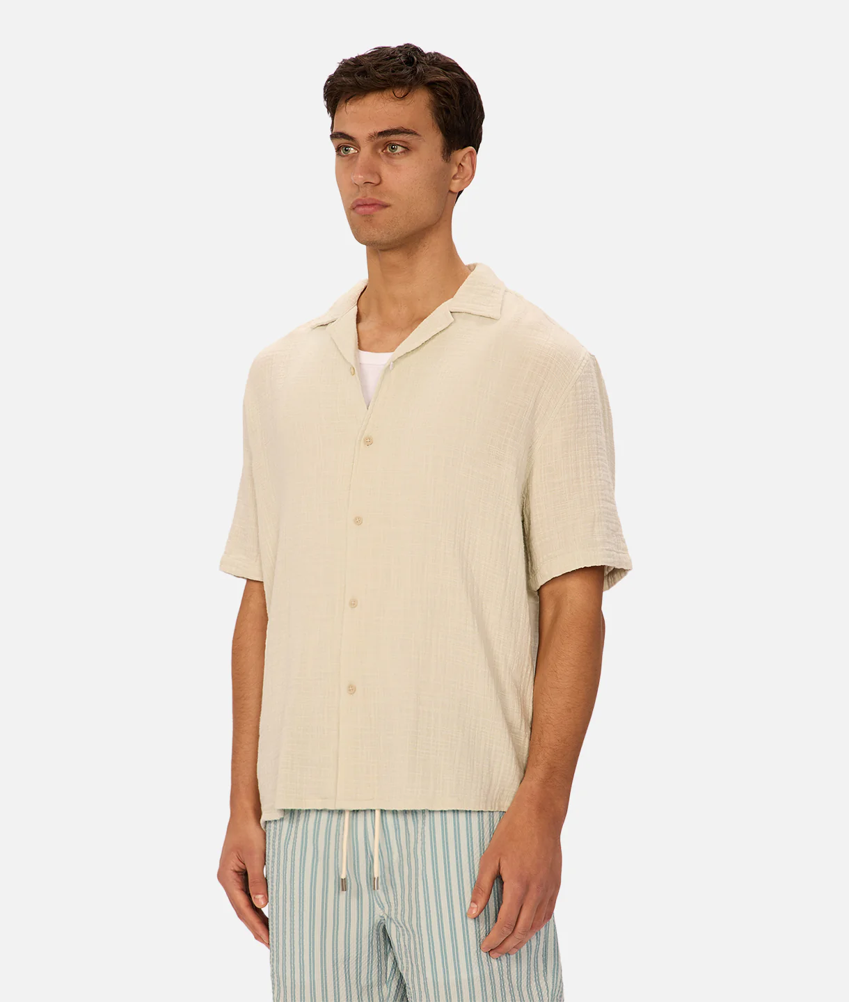 The Seguro Short Sleeve Shirt - Duck Egg - Image 3