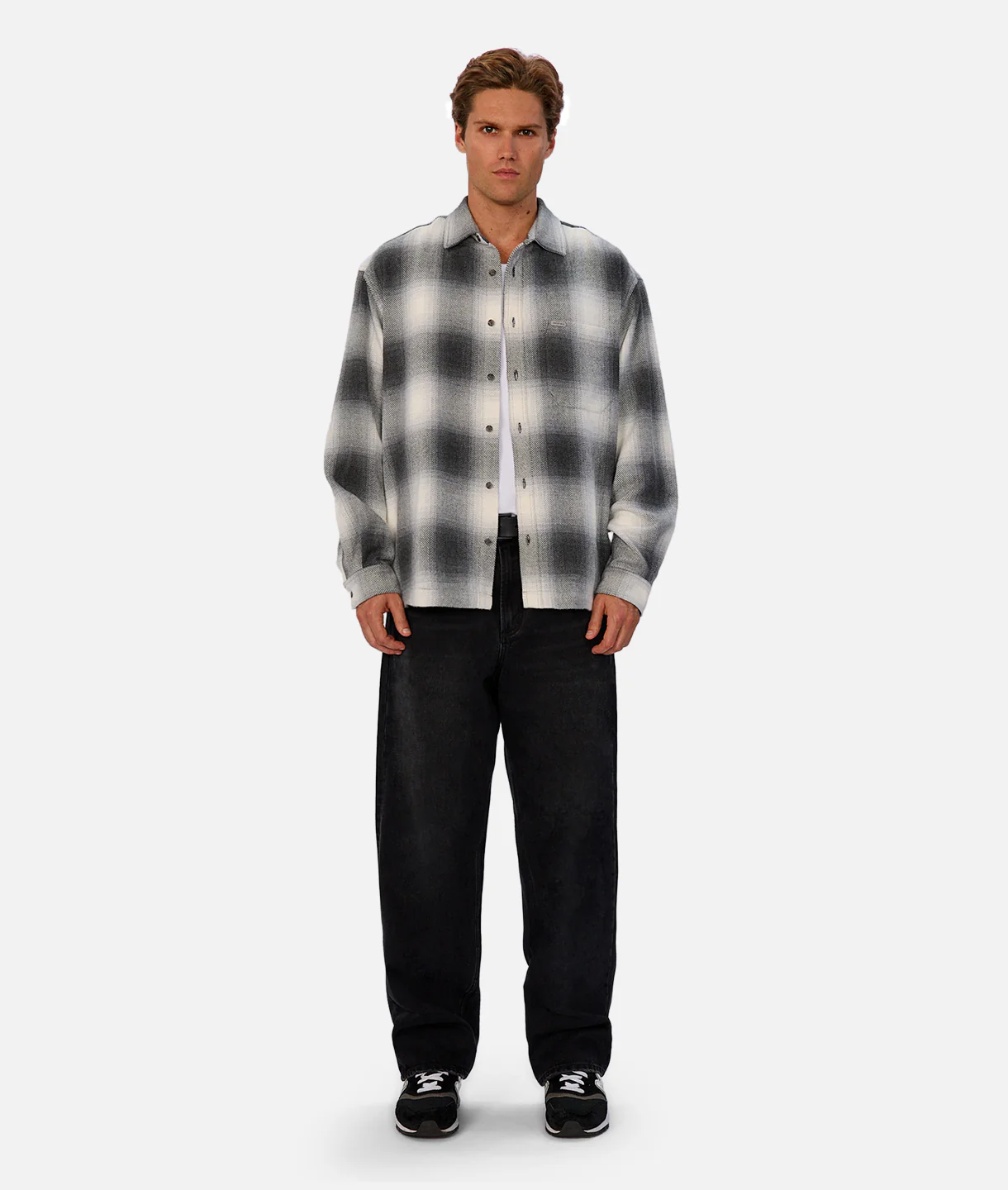 The Highland Long Sleeve Shirt - Charcoal - Image 5