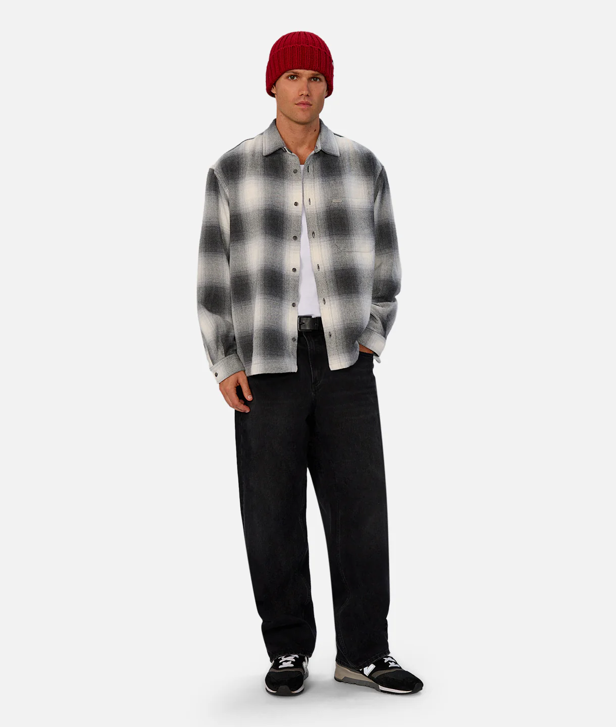 The Highland Long Sleeve Shirt - Charcoal - Image 8