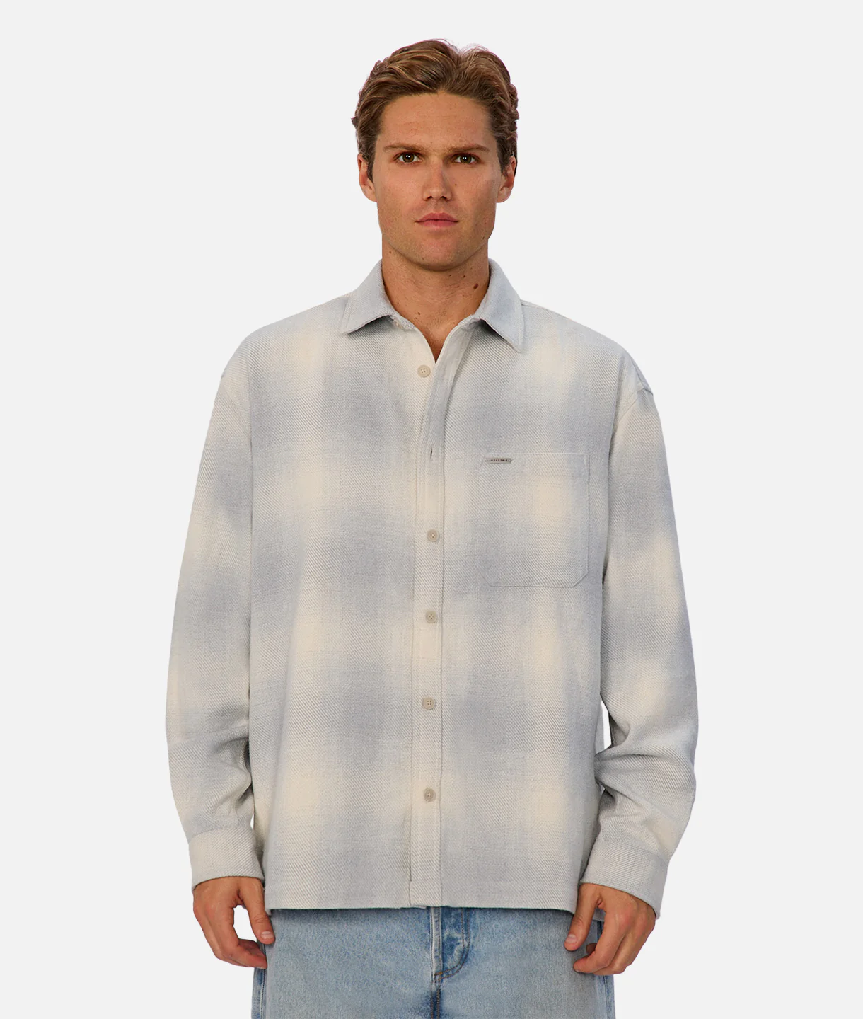 The Highland Long Sleeve Shirt - Grey Combo