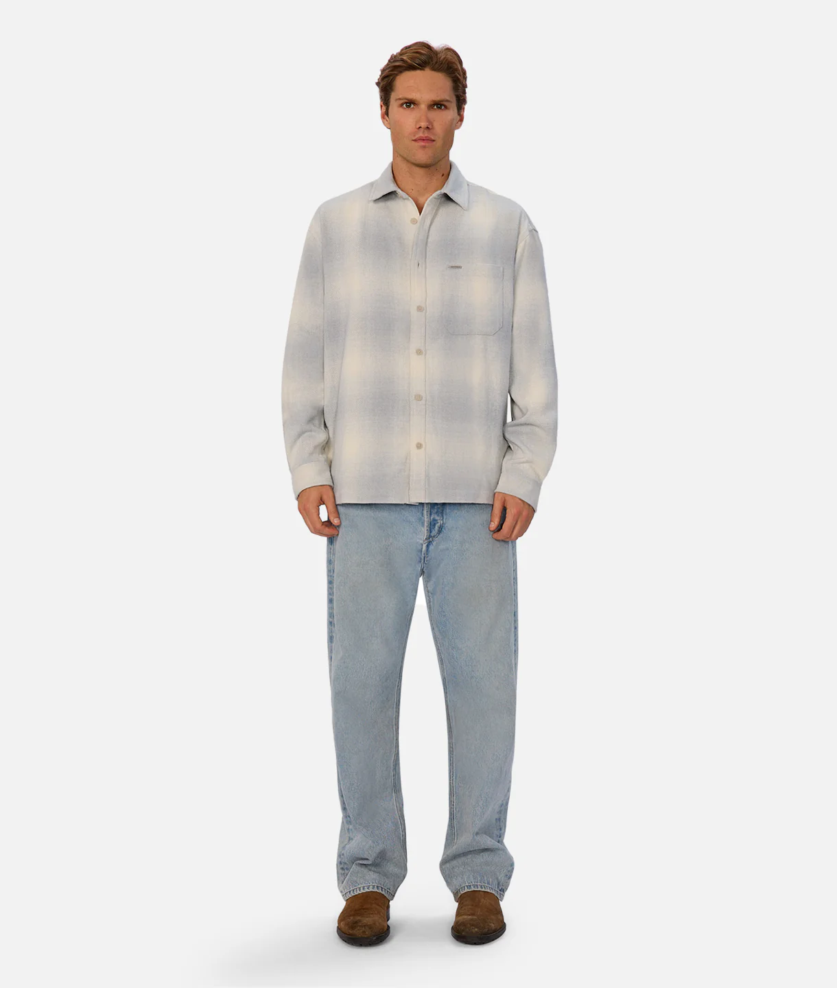 The Highland Long Sleeve Shirt - Grey Combo - Image 5