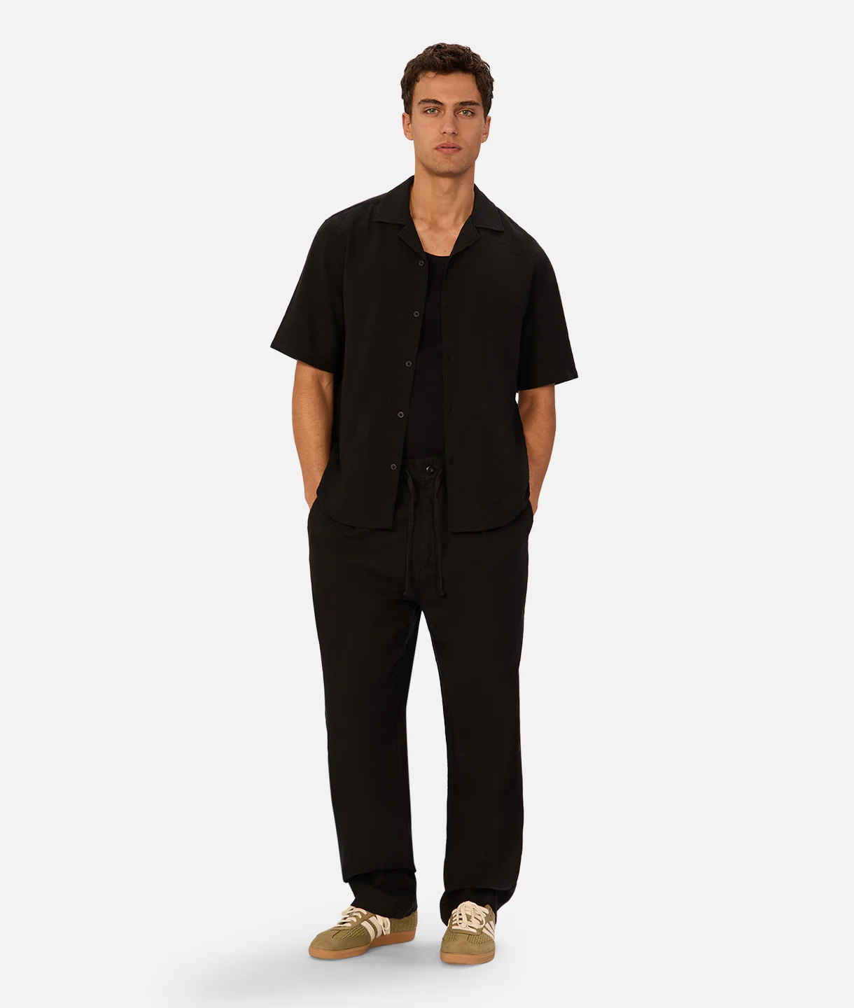 The Marbella Short Sleeve Shirt - Black - Image 8