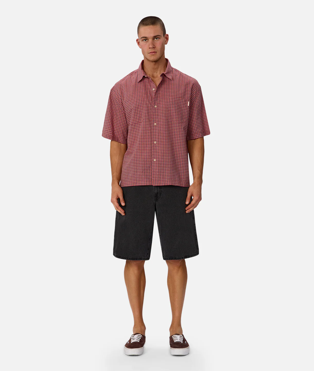 The Wilshire Short Sleeve Shirt - Red Combo - Image 5