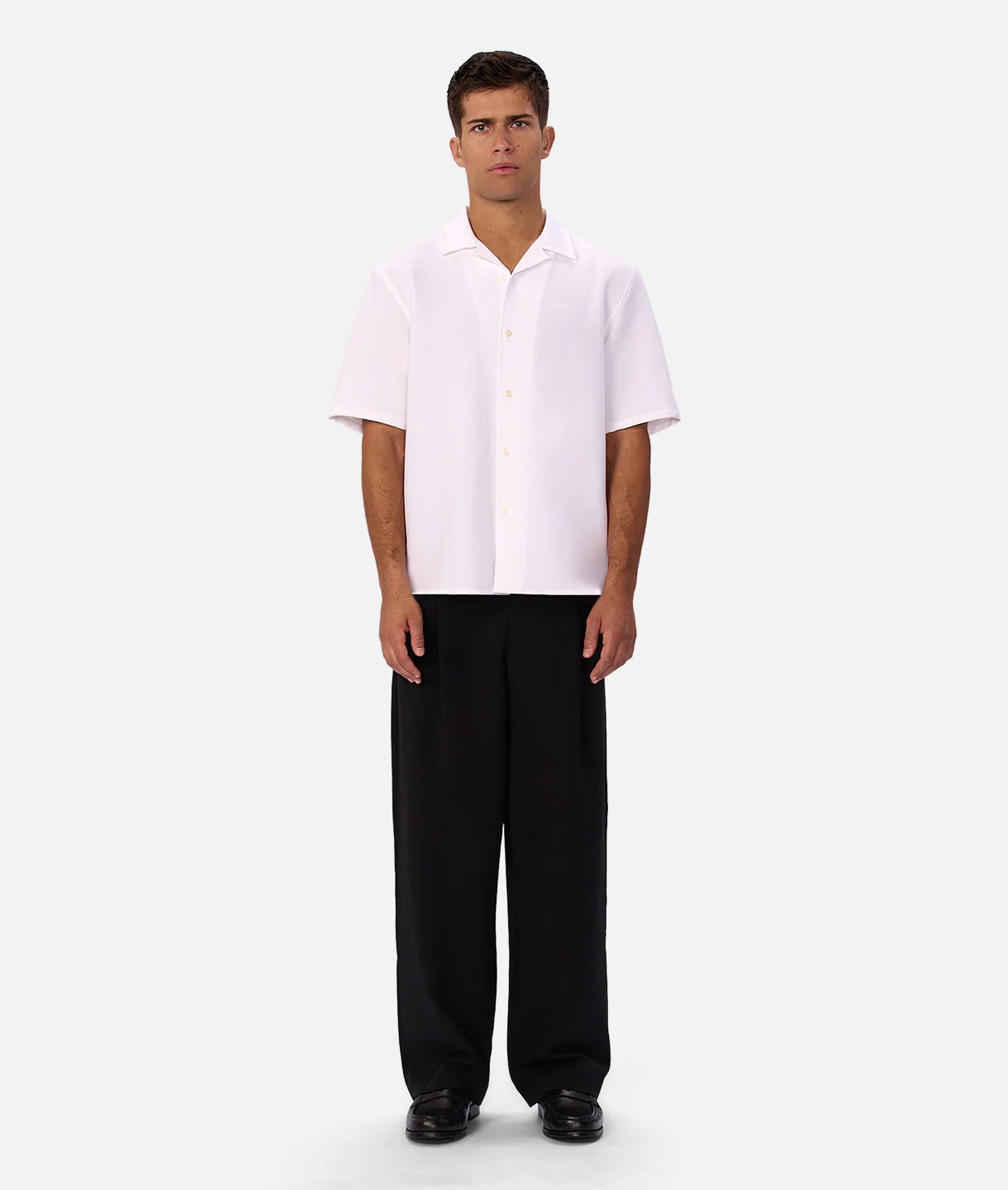 The Lightweight Lusso Short Sleeve Shirt - Winter White - Image 5