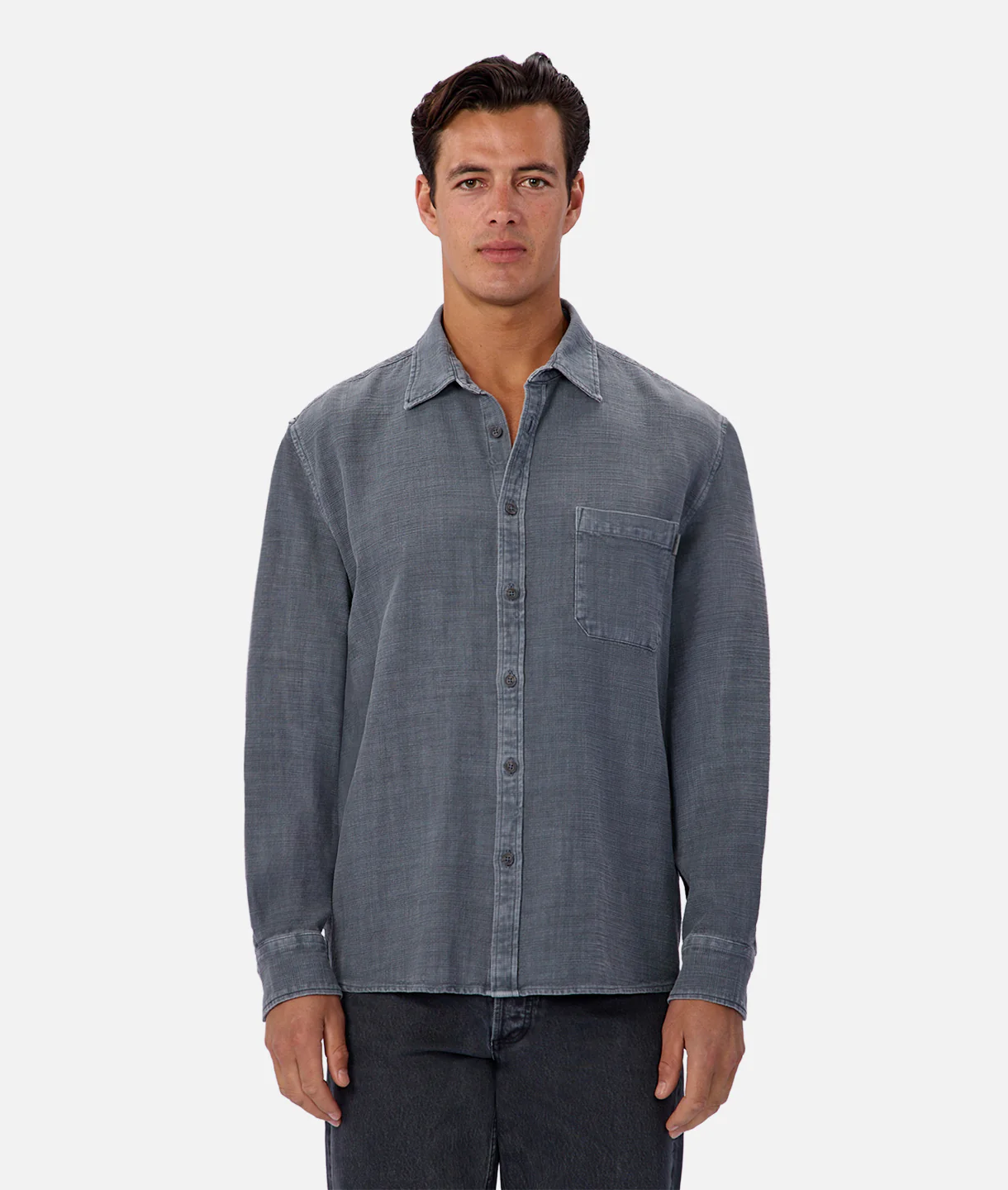 The Lisbon Long Sleeve Shirt - Blue Steel