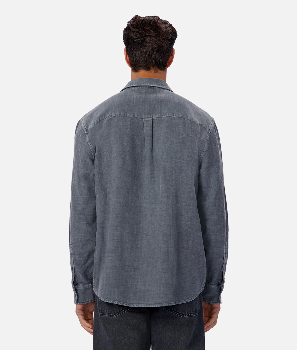 The Lisbon Long Sleeve Shirt - Blue Steel - Image 4