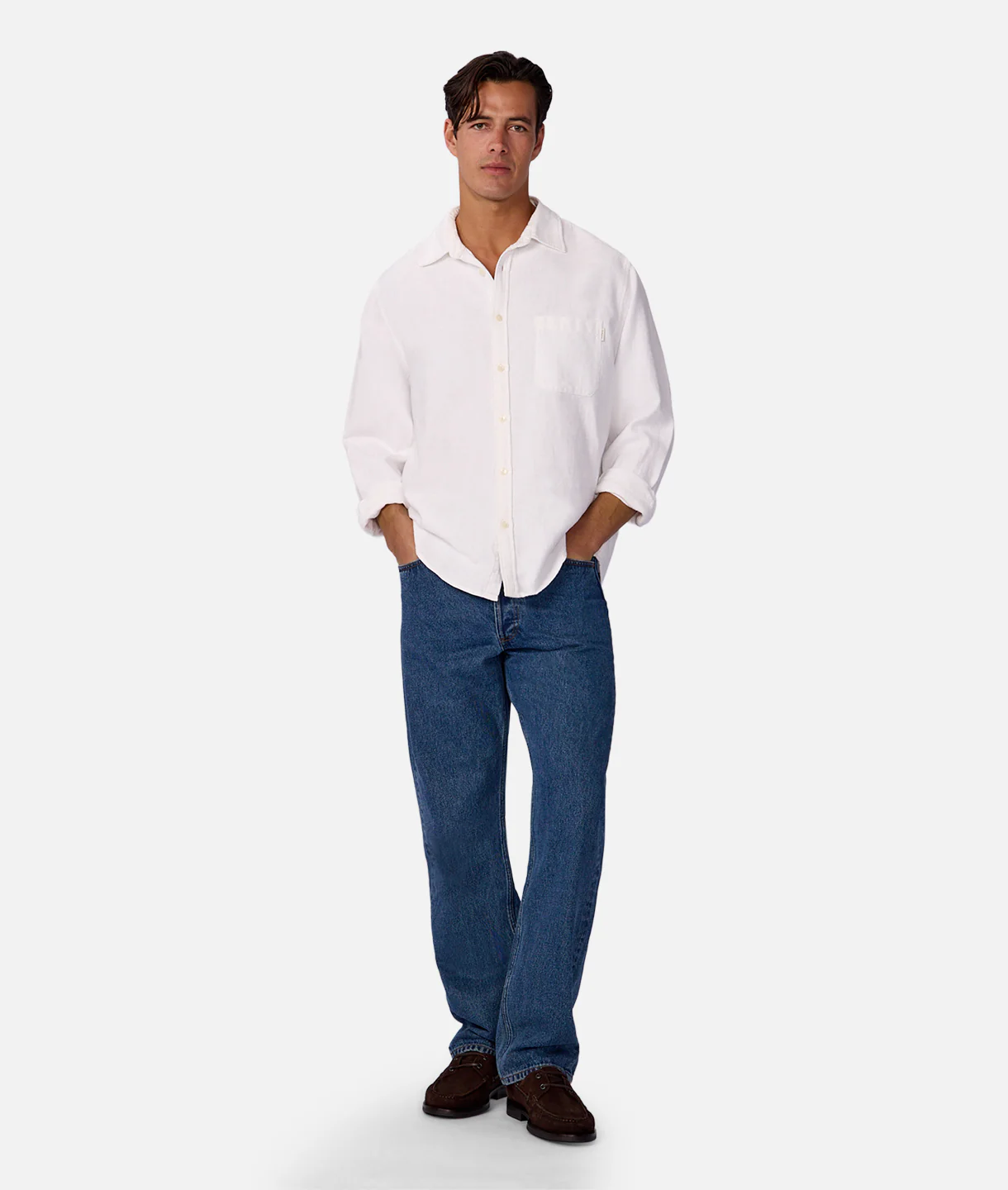 The Lisbon Long Sleeve Shirt - Winter White - Image 2