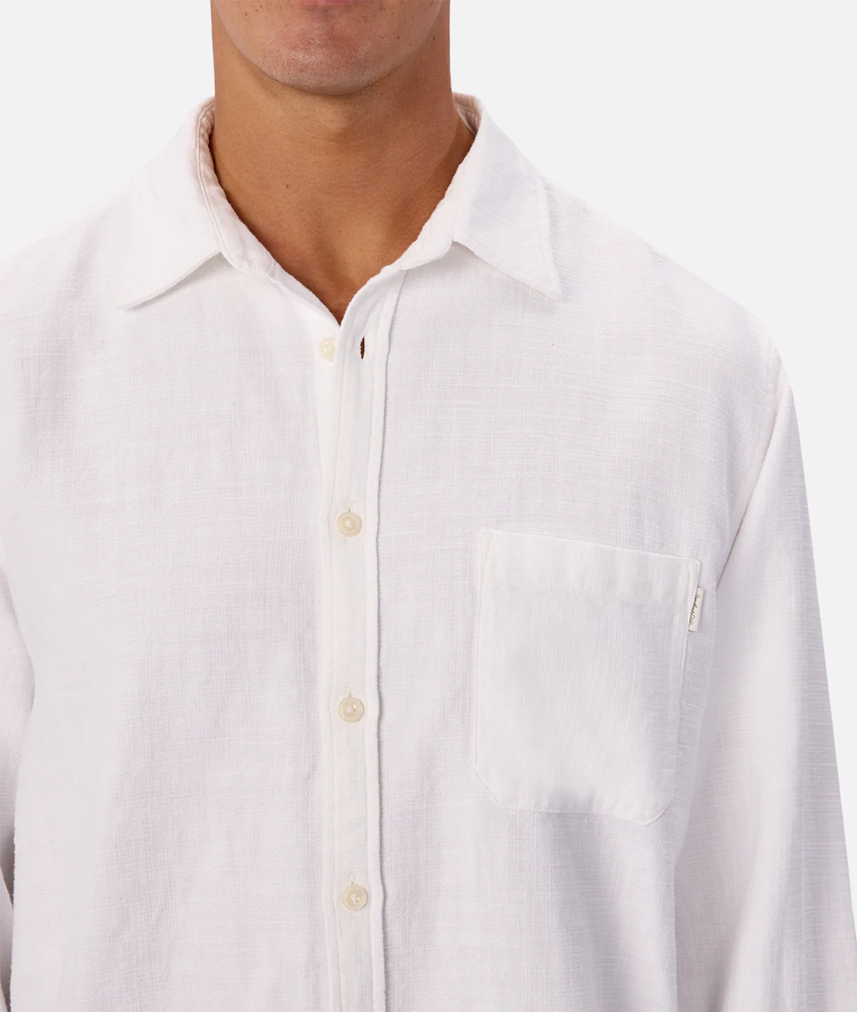 The Lisbon Long Sleeve Shirt - Winter White - Image 6