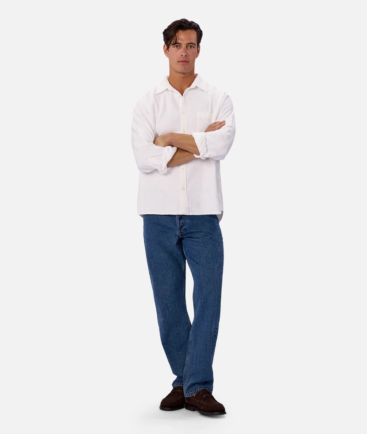 The Lisbon Long Sleeve Shirt - Winter White - Image 8